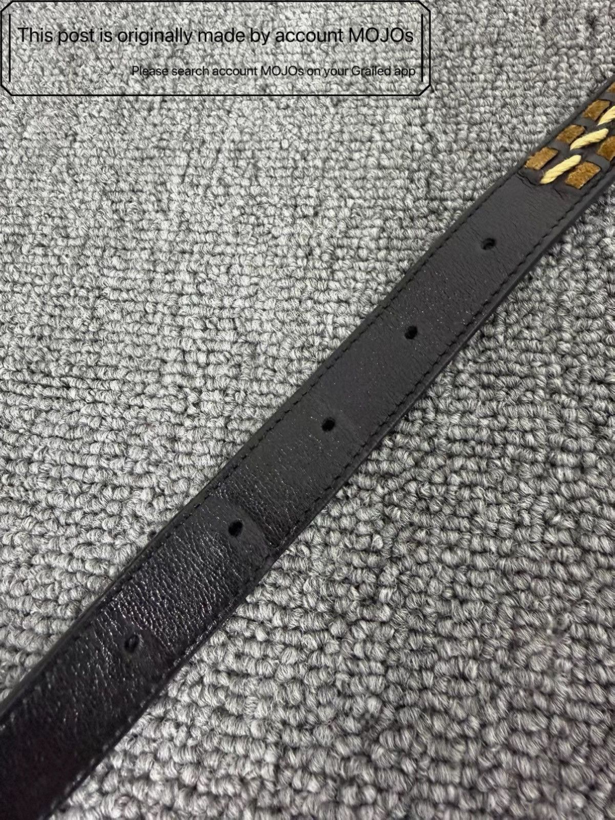 Saint Laurent Paris Sz 80 Saint Laurent Paris 21SS Leather Ethical Woven Belt Size ONE SIZE - 5 Thumbnail