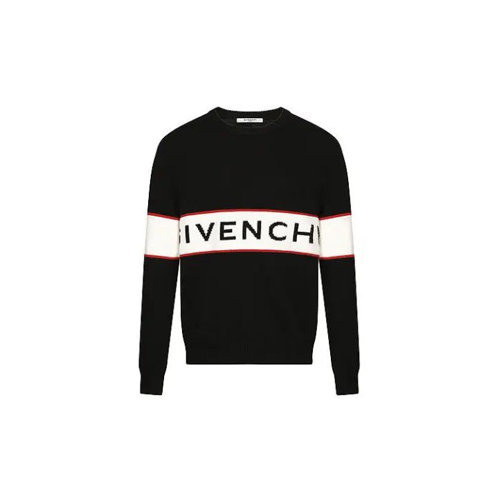 Givenchy Givenchy Men's Ribbon Heavyweight Round Neck Sweater Size US L / EU 52-54 / 3 - 1 Thumbnail