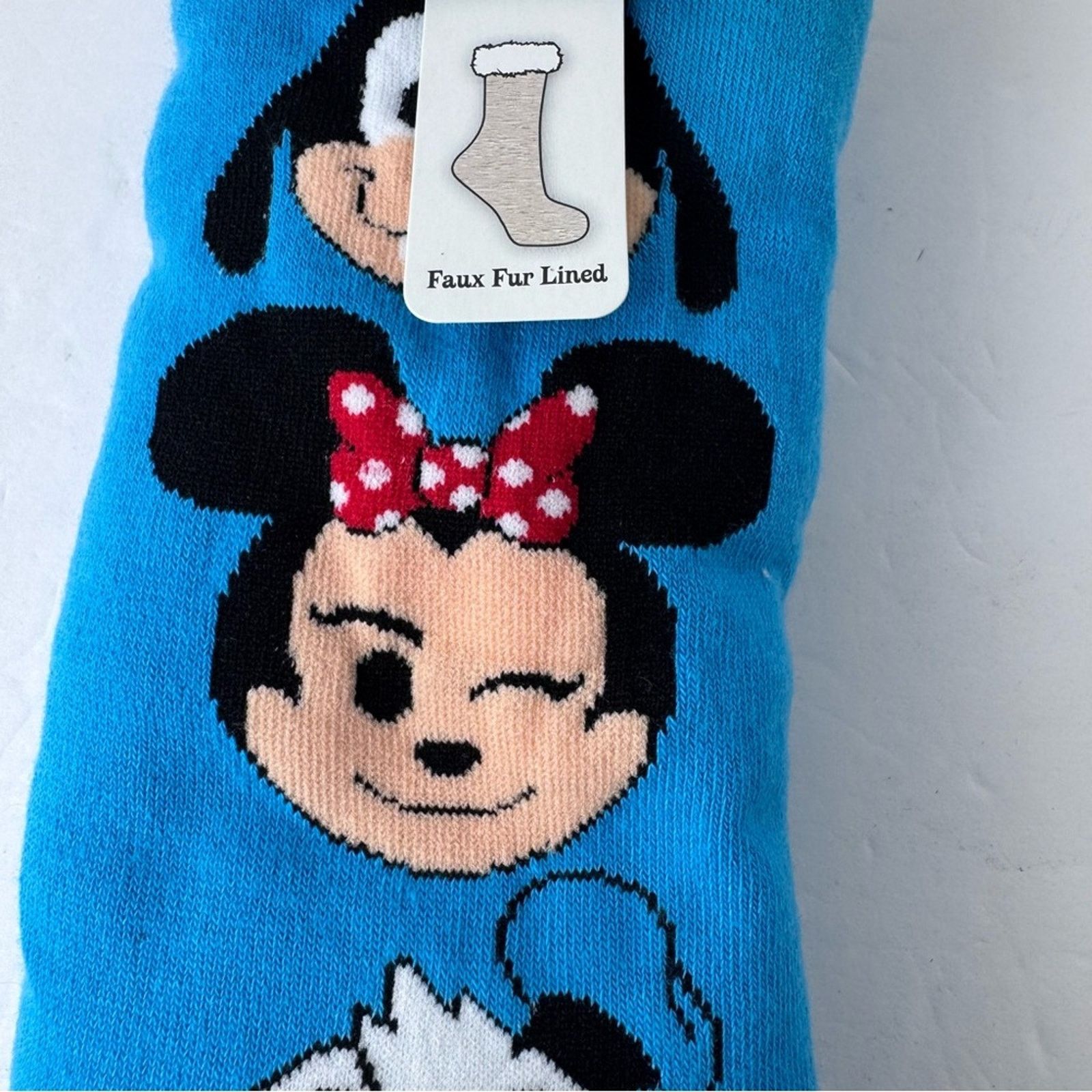 Disney Disney Mickey Minnie Pluto Donald Fur Lined Socks W 4-10 Size ONE SIZE - 11 Thumbnail