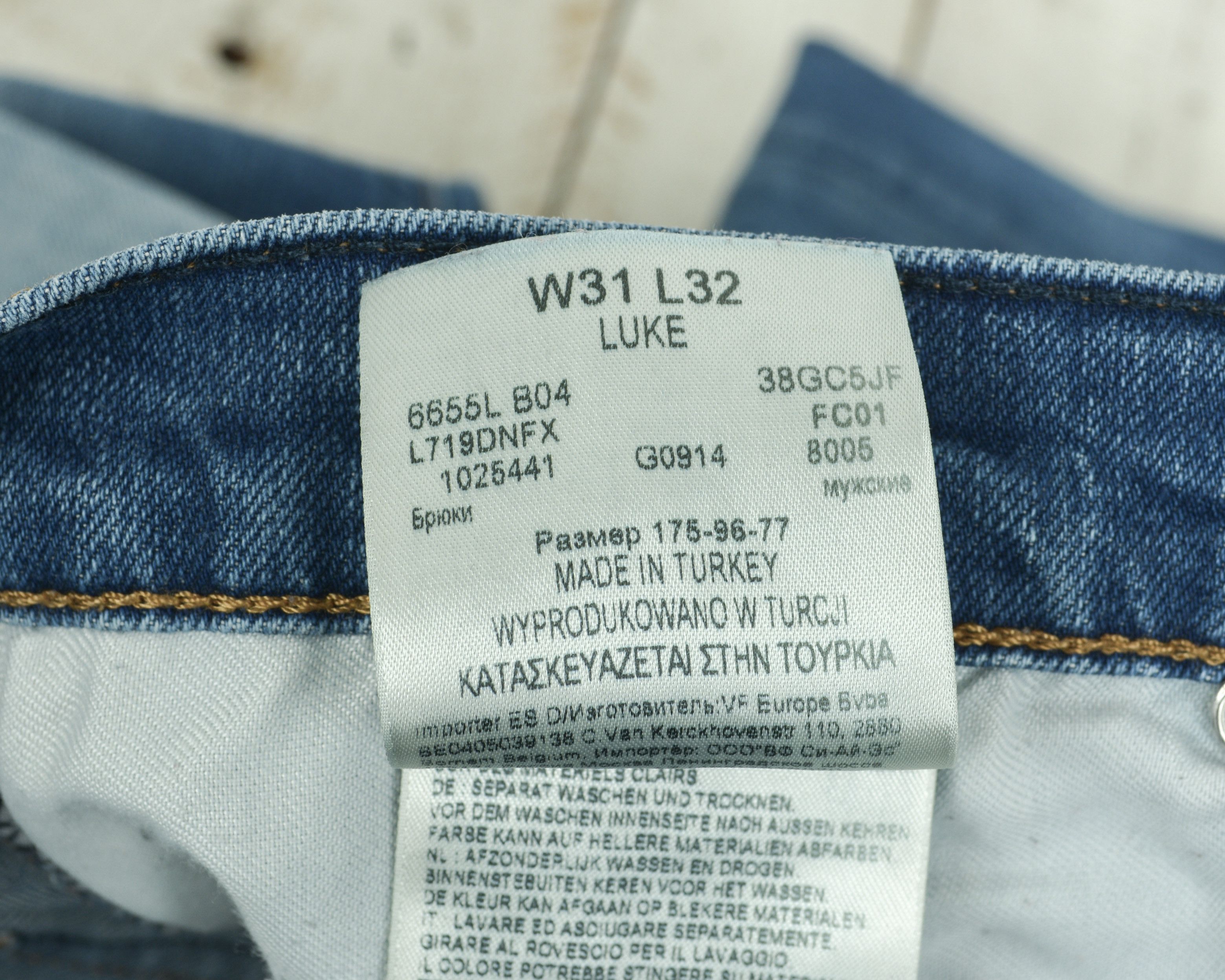 Lee 'Luke' W31 L32 Skinny Jeans Denim Pants Trousers Zip Stretch Size US 31 - 9 Thumbnail