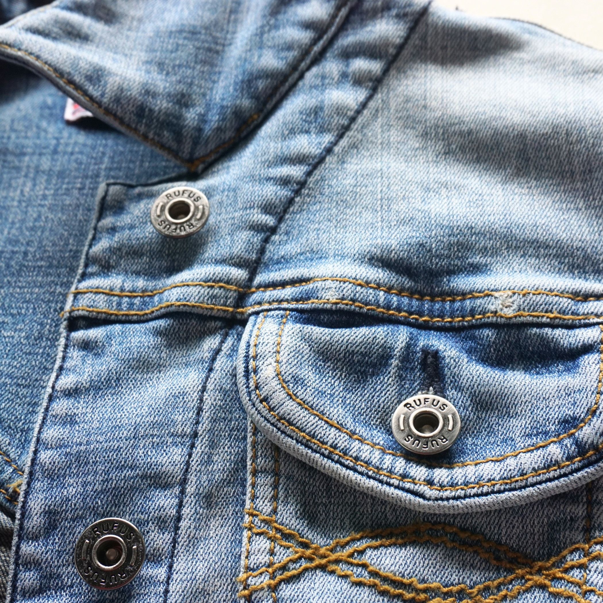 Japanese Brand RUFUS Button-Up Distressed Denim Jacket Size S / US 4 / IT 40 - 5 Thumbnail