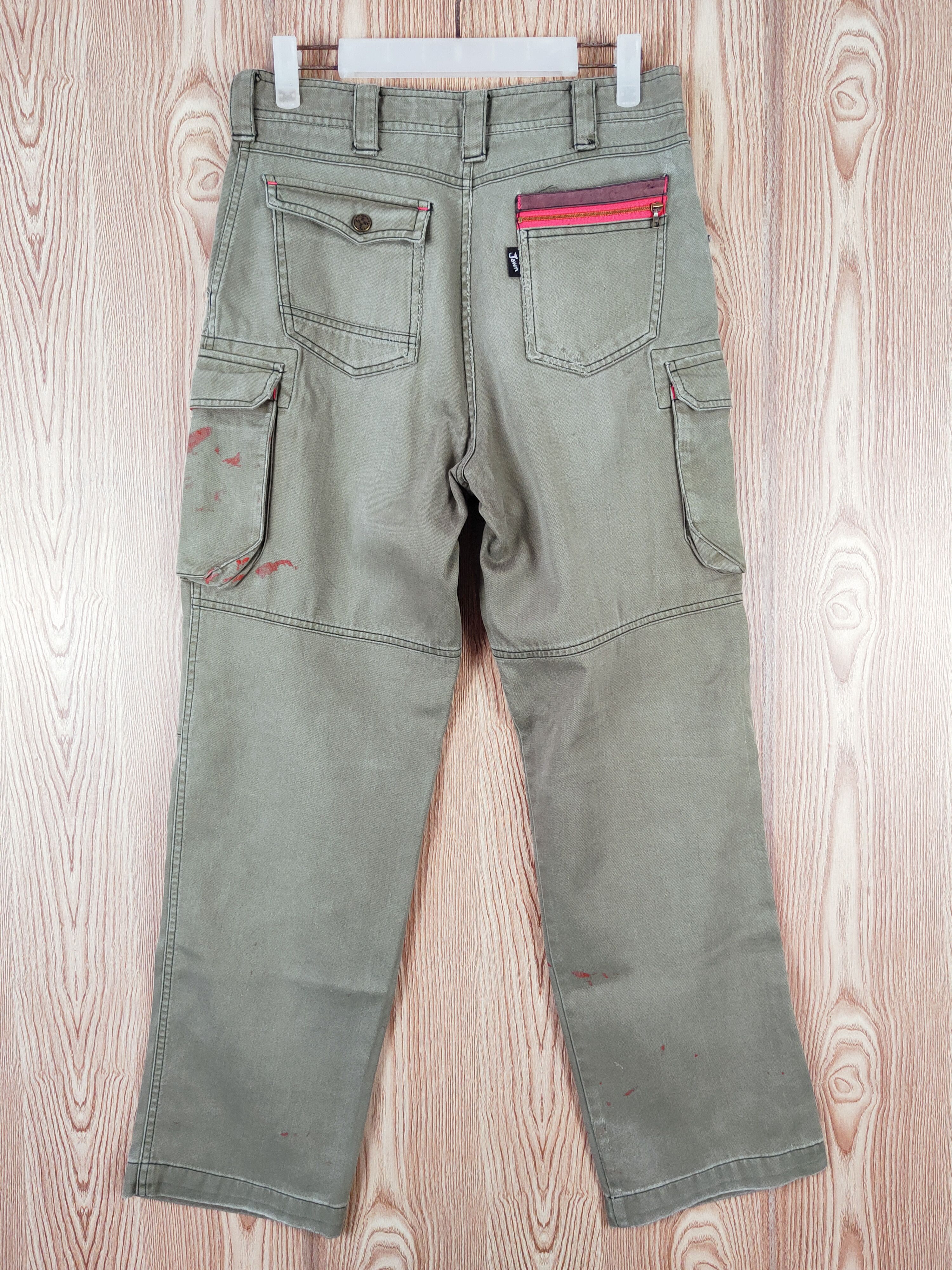 Japanese Brand Jawin Green Faded Multipocket Tactical Cargo Pants #W860 Size US 30 / EU 46 - 8 Thumbnail