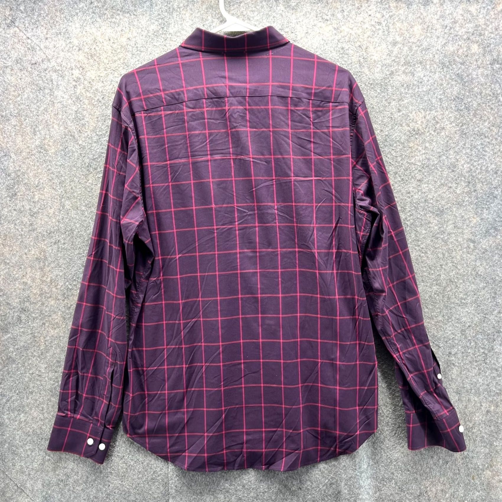 Bonobos Bonobos Shirt Men Large Adult Purple Casual Button Down Slim Fit Windowpane Vtg Size US L / EU 52-54 / 3 - 4 Thumbnail
