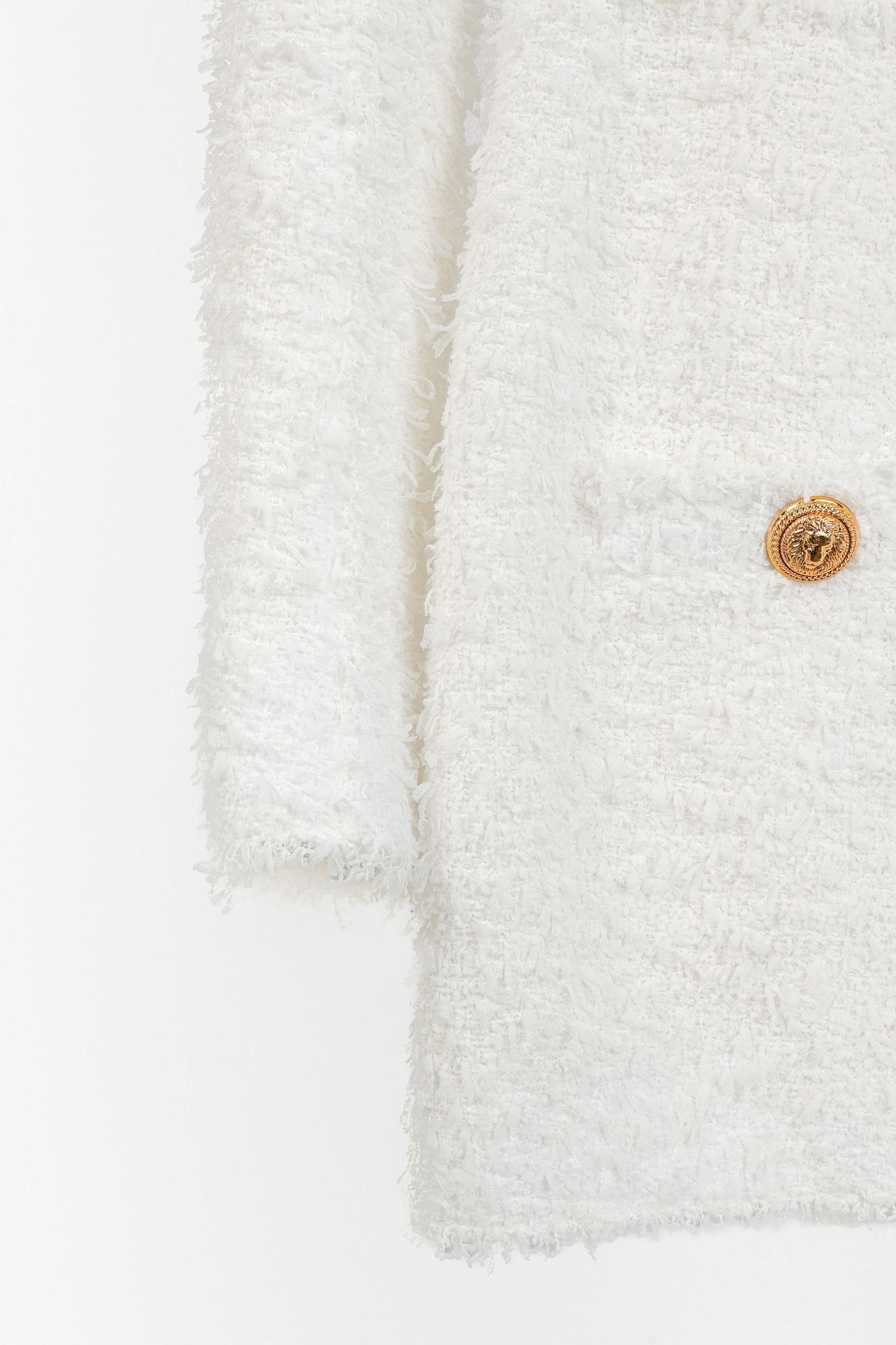 Balmain Balmain Tweed Button-Embellished Long-Sleeve Mini Dress Size M / US 6-8 / IT 42-44 - 6 Thumbnail