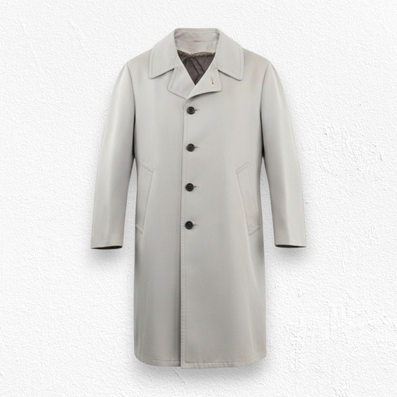 Vintage 70s Beige All Weather Removable Lining Trench Coat Size 42S Size US L / EU 52-54 / 3 - 1 Thumbnail