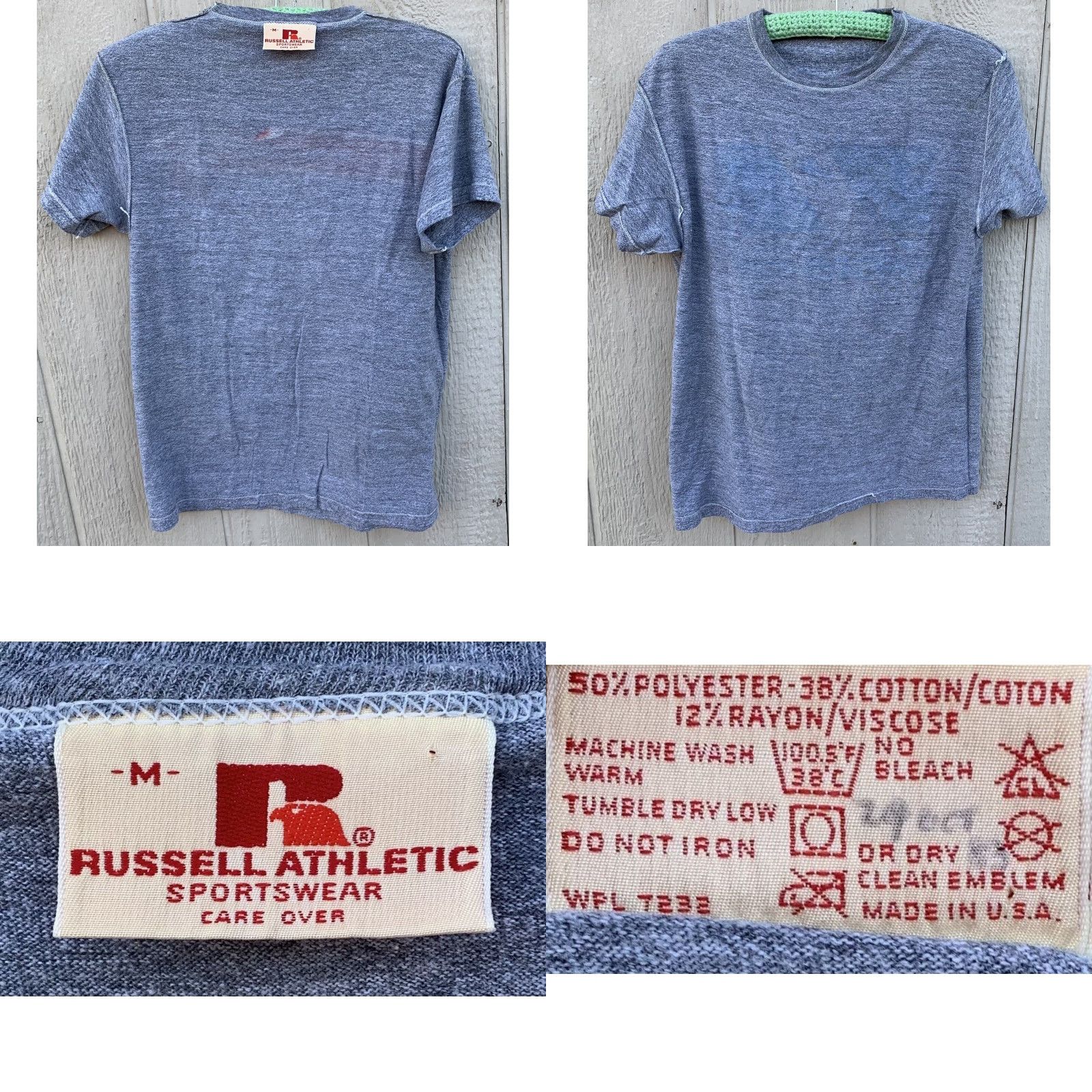 Russell Athletic VINTAGE Russell Athletic Sportswear Weinstocks 5th Annual 5 Mile Run 83 t shirt M Gray Mens Shirt 1980s Graphic Tee Regular Short Sleeve PolyCotton Size US M / EU 48-50 / 2 - 10 Thumbnail