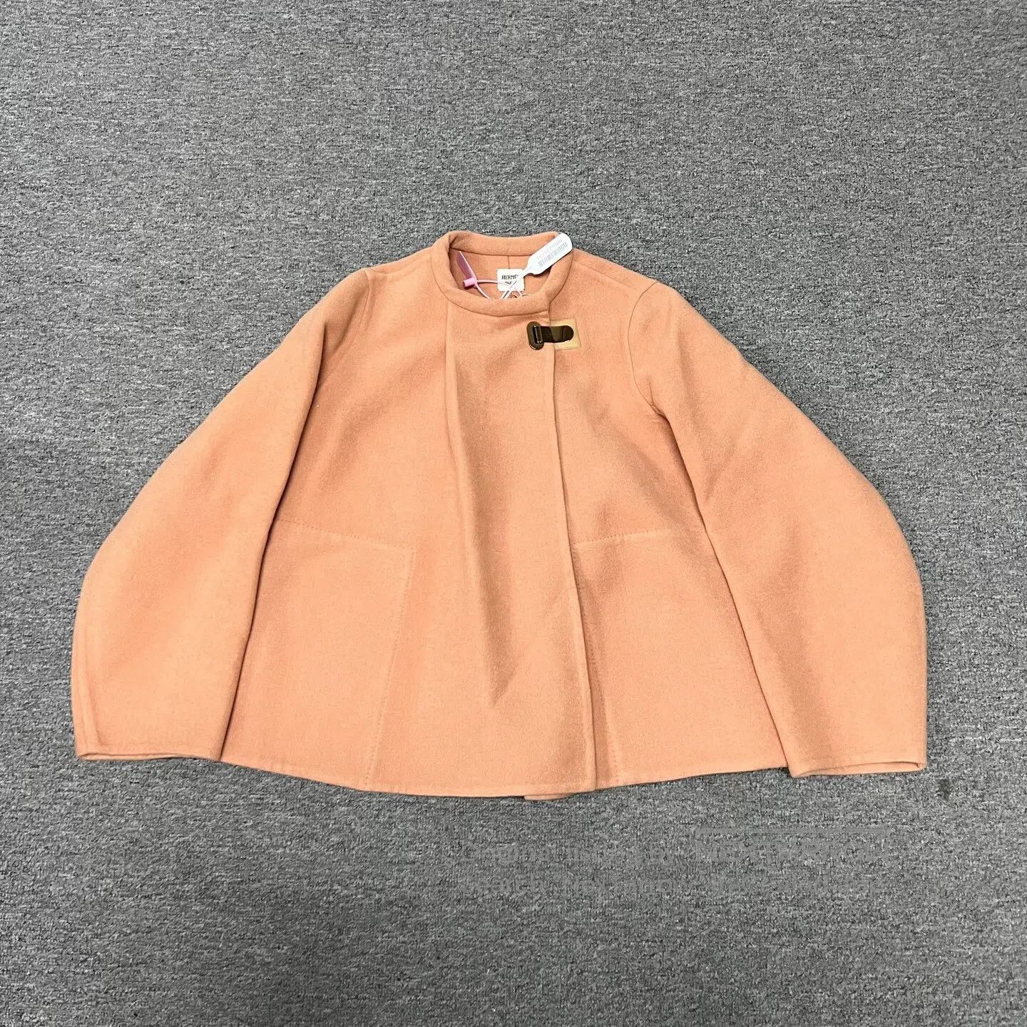 Hermes Hermes size 34 Goat hair round-neck silhouette coat| Size S / US 4 / IT 40 - 1 Thumbnail