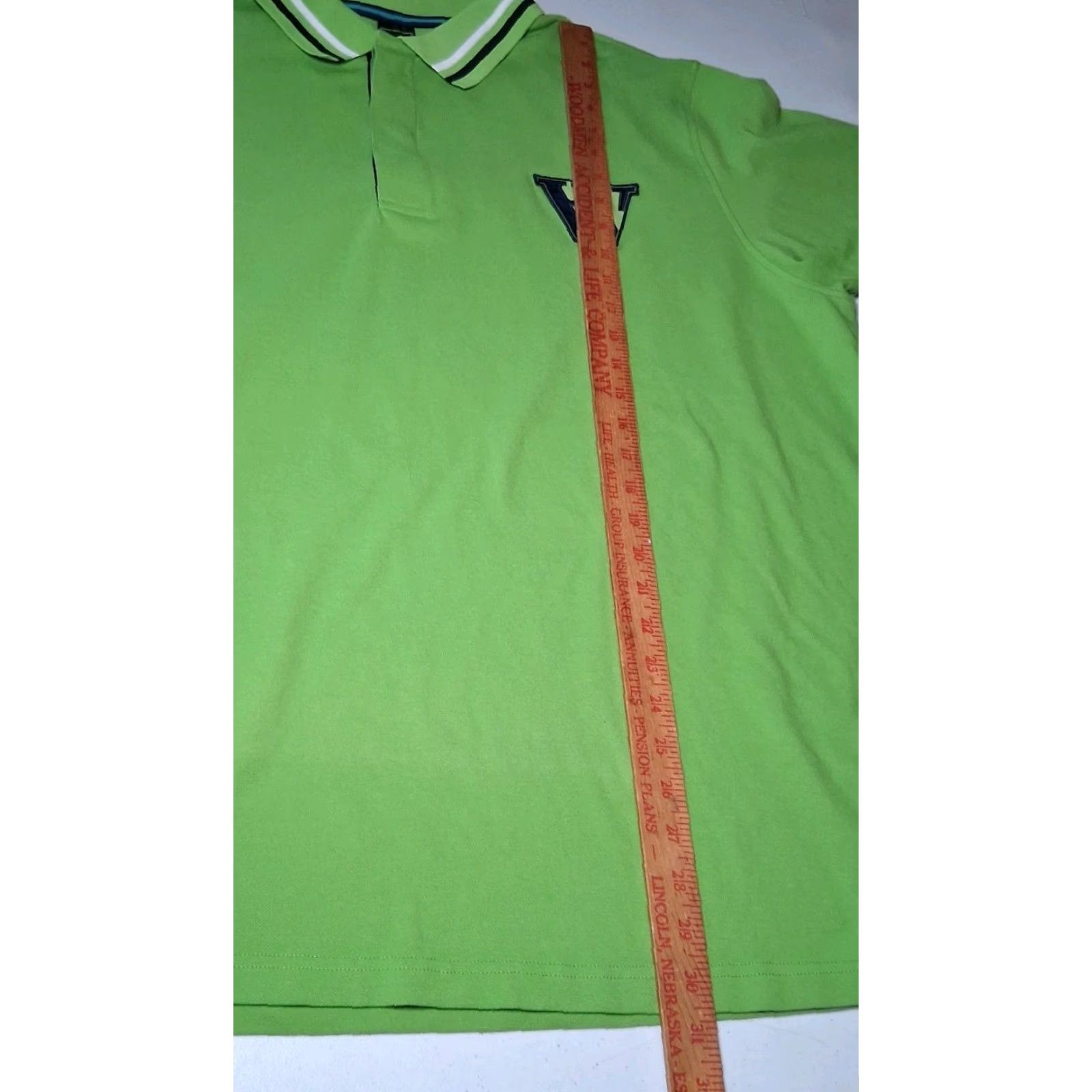 Vintage Houston White Polo Shirt Men 2XL Lime Green Woven W Sporty Golf Preppy Shirt Size US XXL / EU 58 / 5 - 4 Thumbnail