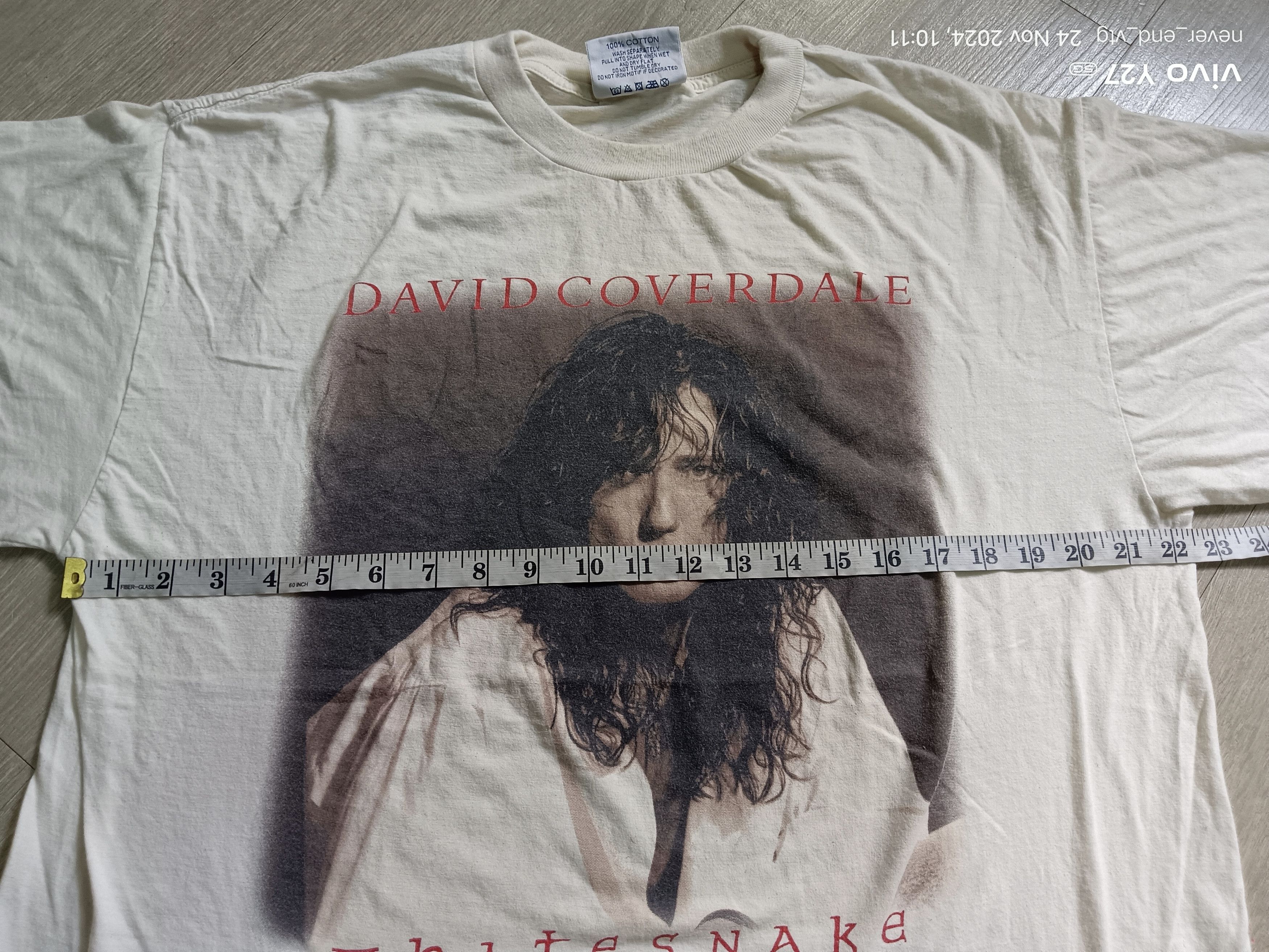 Band Tees VINTAGE DAVID COVERDALE WHITHESNAKETOUR TEE Size US XL / EU 56 / 4 - 7 Thumbnail