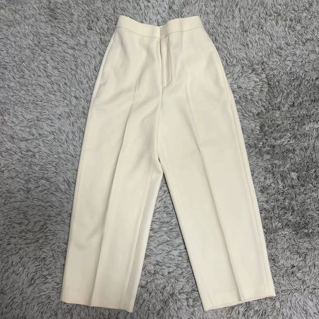 Other Enfold Beige Wide-Leg Wool Trousers Size 38" / US 16 / IT 52 - 1 Thumbnail