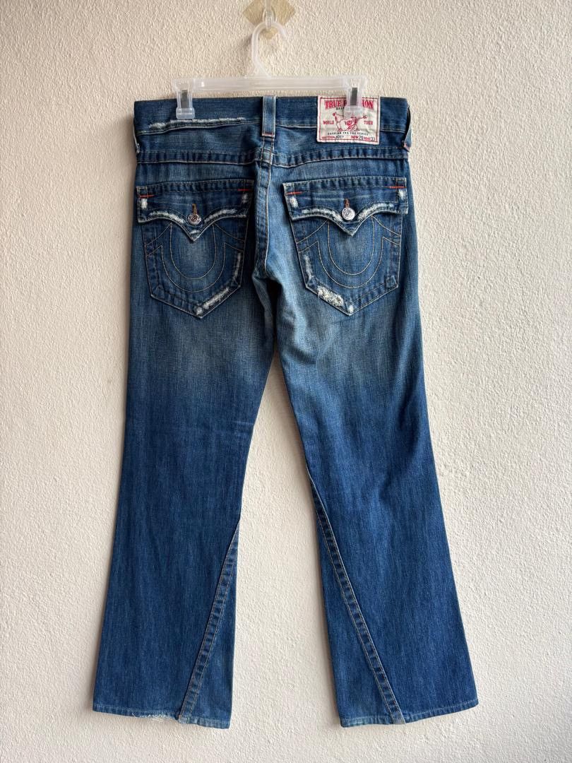 True Religion Vintage 2000s True Religion JOEY Distress Denim Flare Jeans Size US 30 / EU 46 - 1 Thumbnail