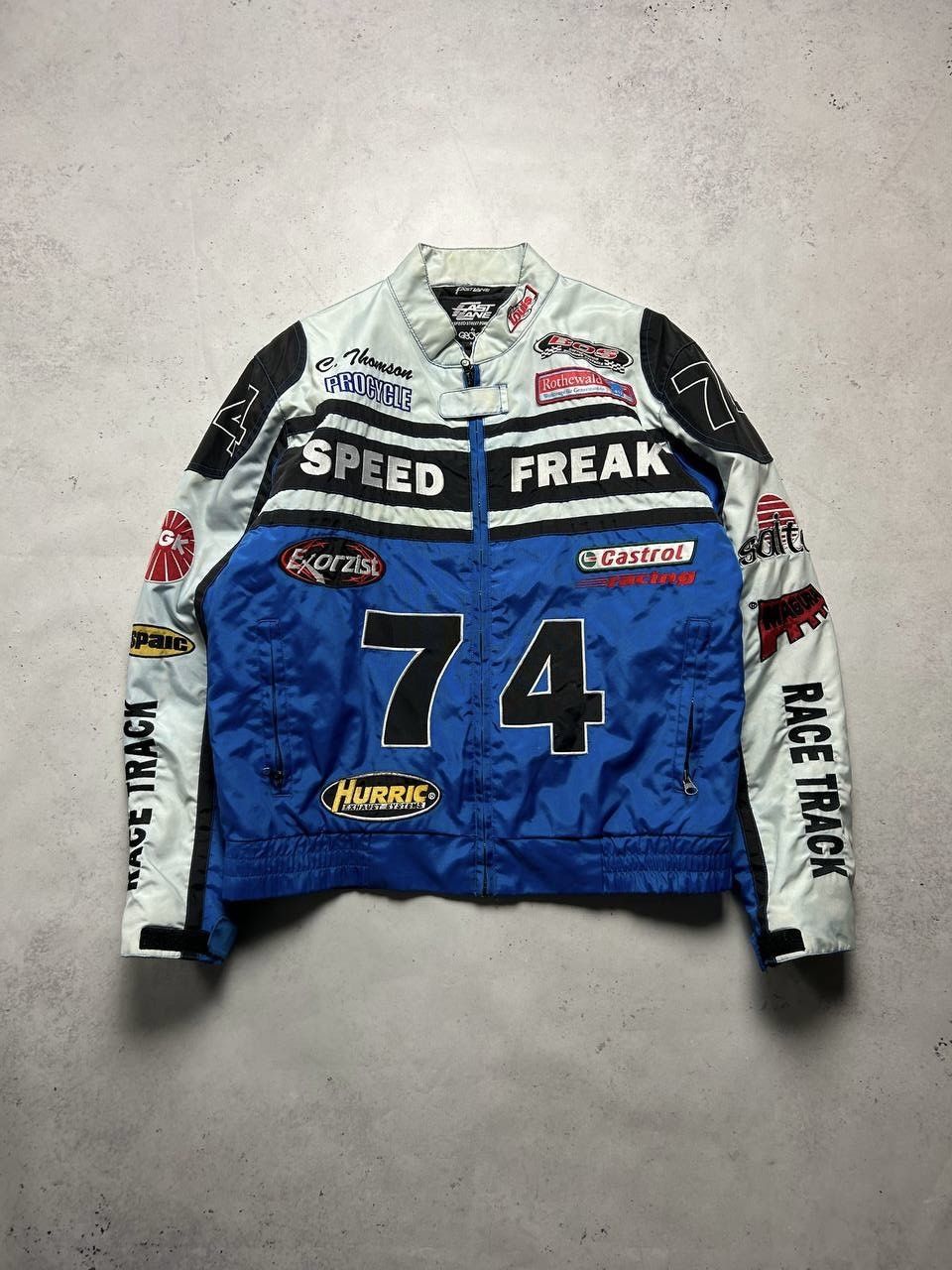 NASCAR Vintage Speed Freak Exorcist Racing Nascar Moto Jacket M Size US M / EU 48-50 / 2 - 1 Thumbnail