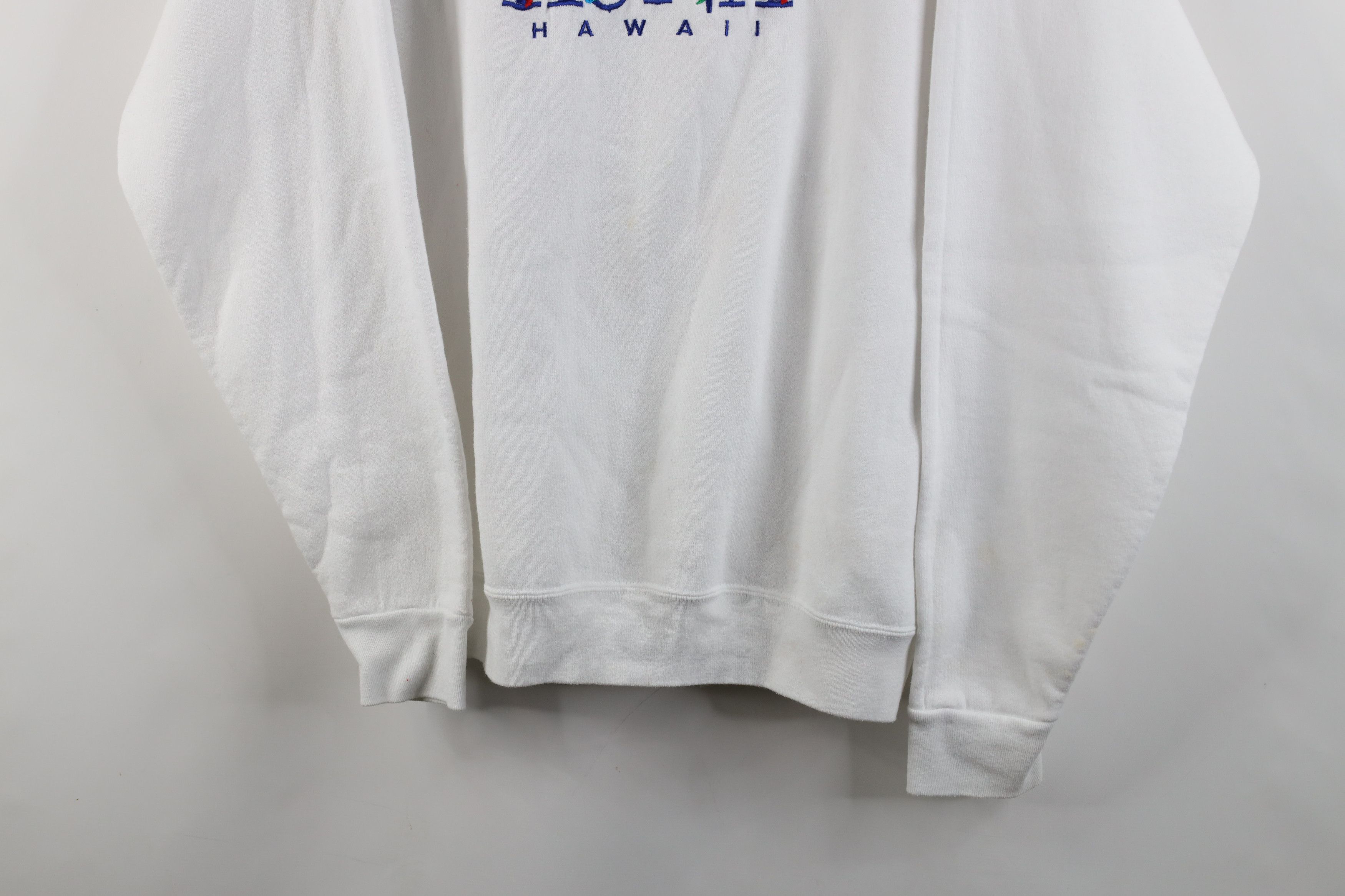 Vintage Vintage 90s Streetwear Hawaii Flower Crewneck Sweatshirt USA Size L / US 10 / IT 46 - 3 Thumbnail