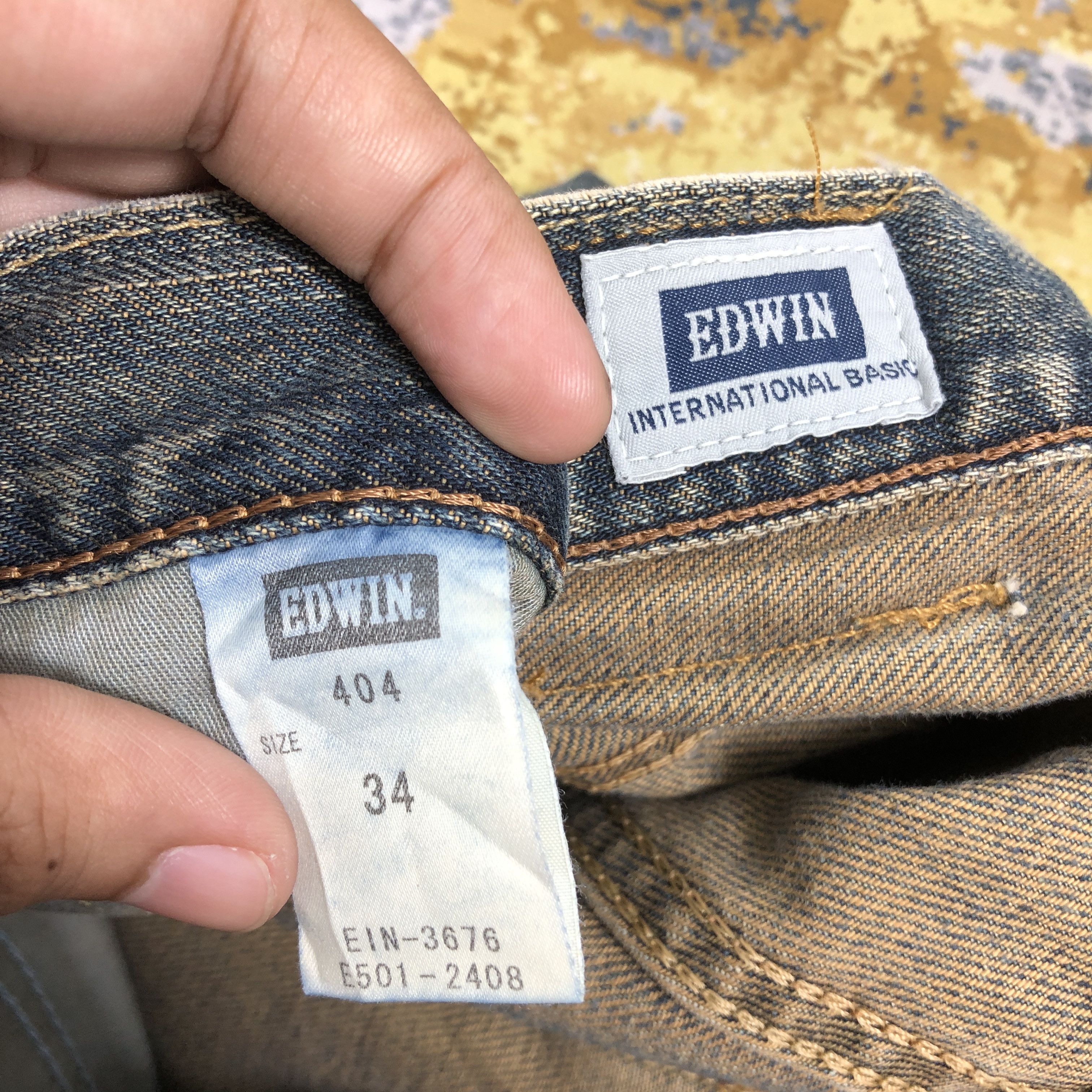 Edwin × Vintage Vintage Edwin 404 Jeans 37 x 29 L1266 Size US 37 - 10 Thumbnail
