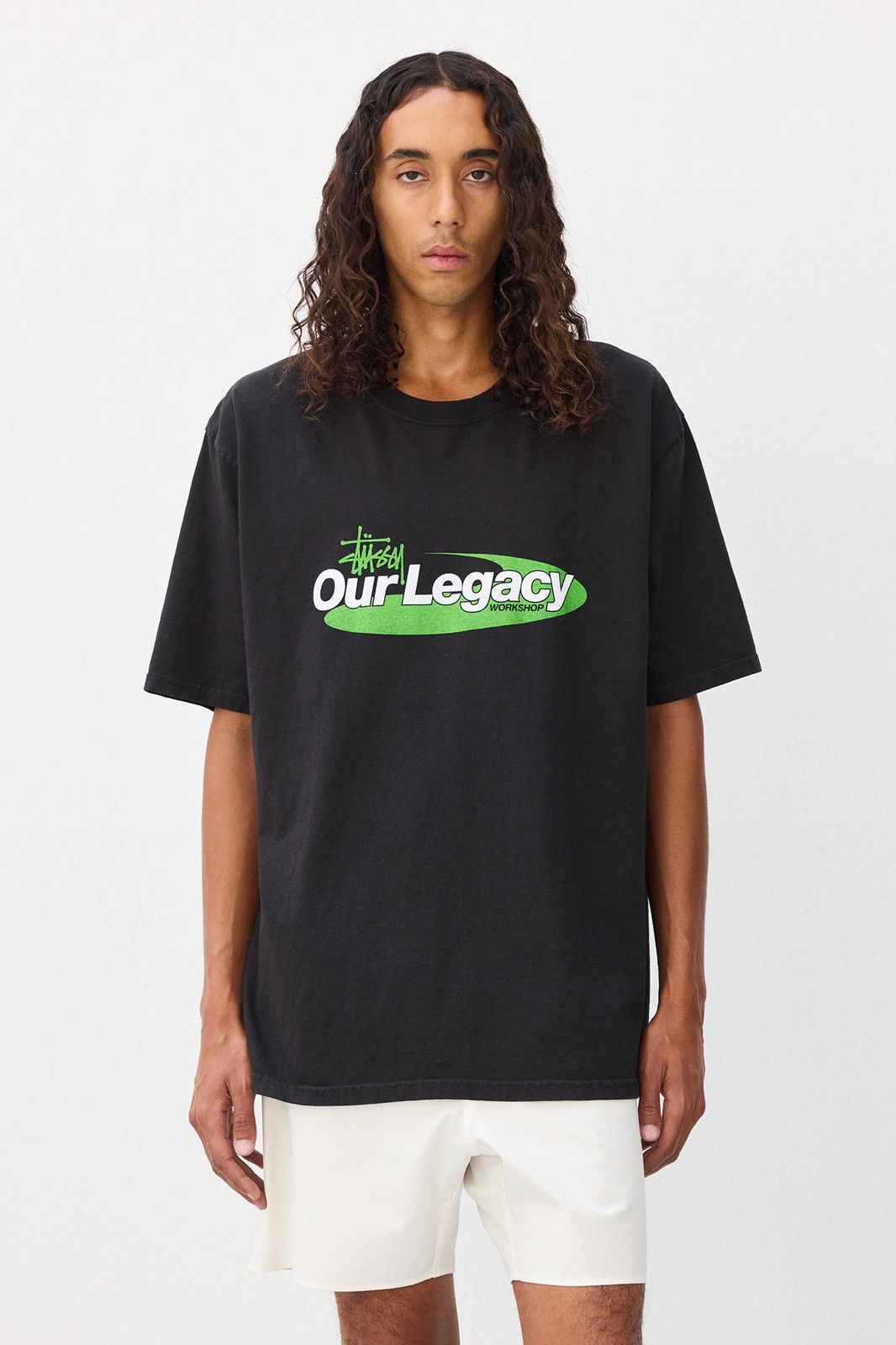 Our Legacy × Stussy Stussy Our Legacy Ol. Swirl Pig Dyed Tee Black Size XL Size US XL / EU 56 / 4 - 3 Thumbnail