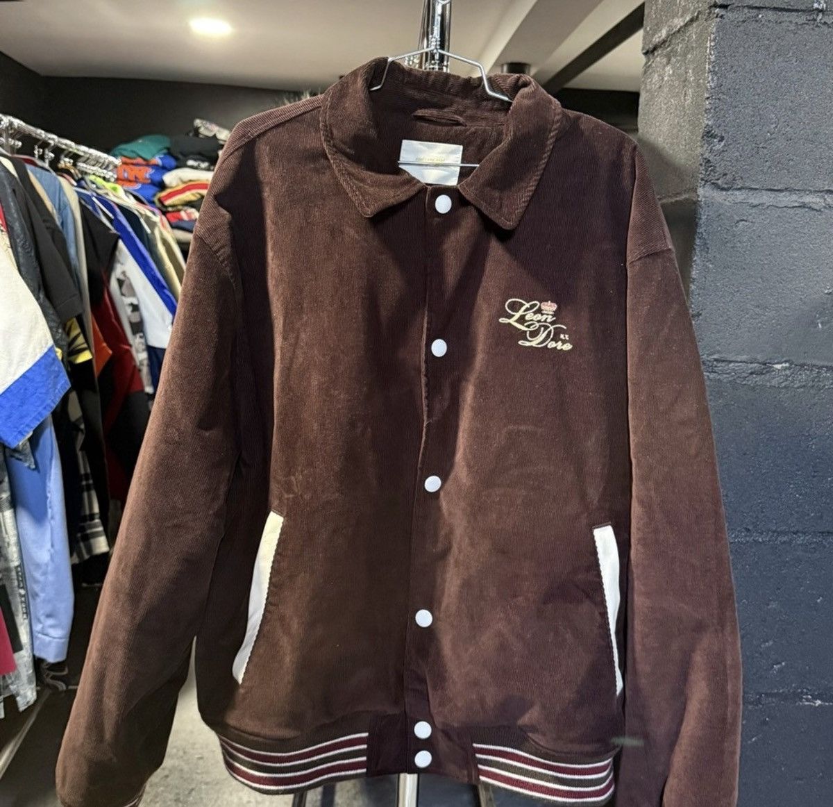 Aime Leon Dore Aime Leon Dore Corduroy Team Jacket Chocolate Brown Mens 2XL Size US XXL / EU 58 / 5 - 1 Thumbnail