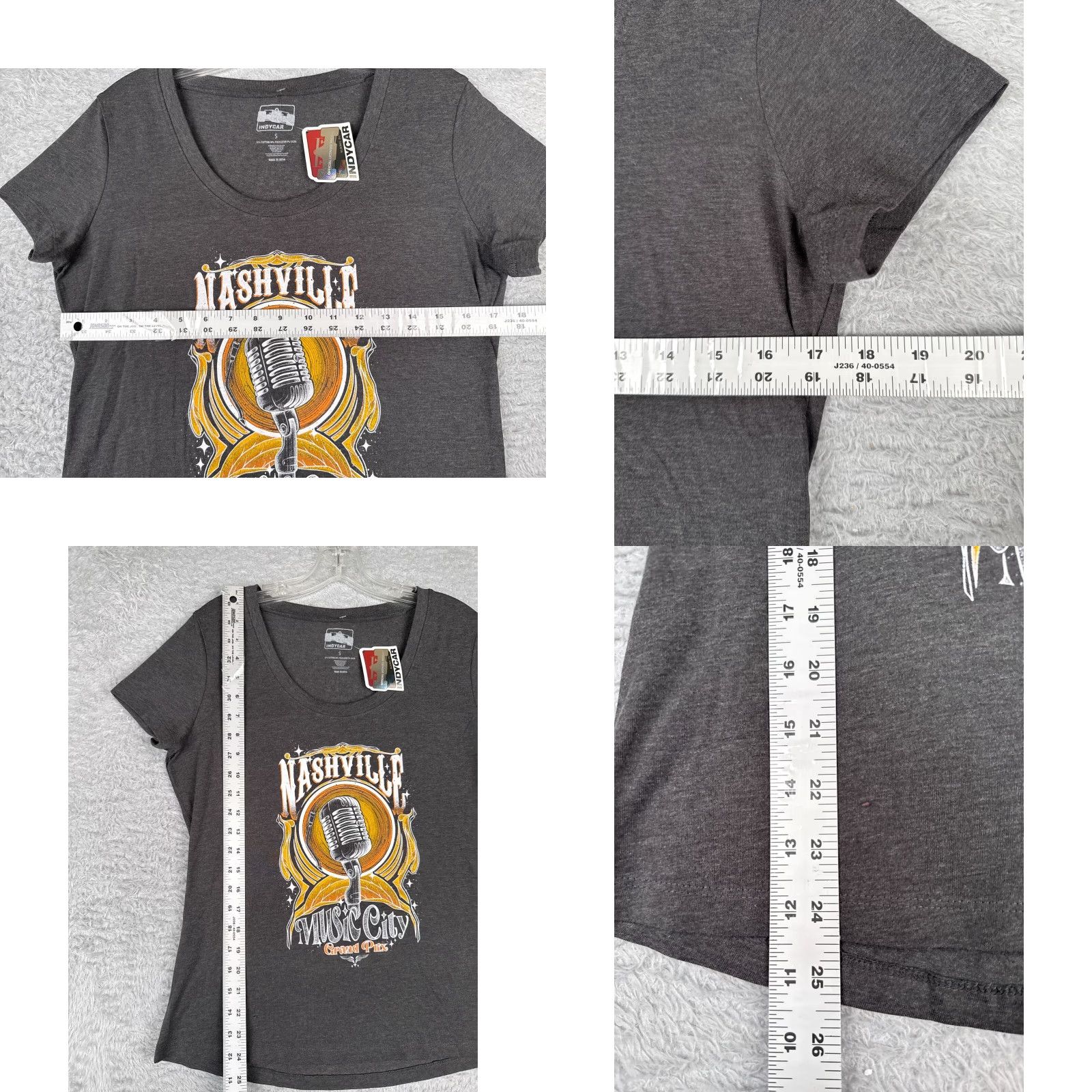 Vintage Legends Global Merchandise Indycar Shirt Womens Small Gray Indy Racing Nashville Grand Prix Music City GP Womens Small Gray Shirt Size S / US 4 / IT 40 - 8 Thumbnail