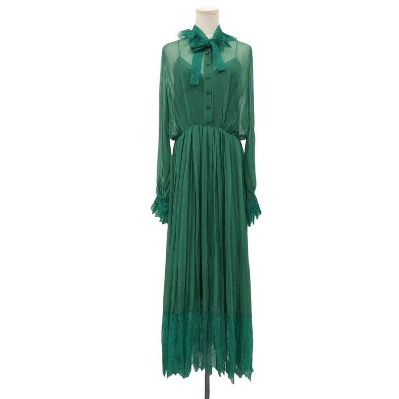 Gucci Green Silk Dress-2506