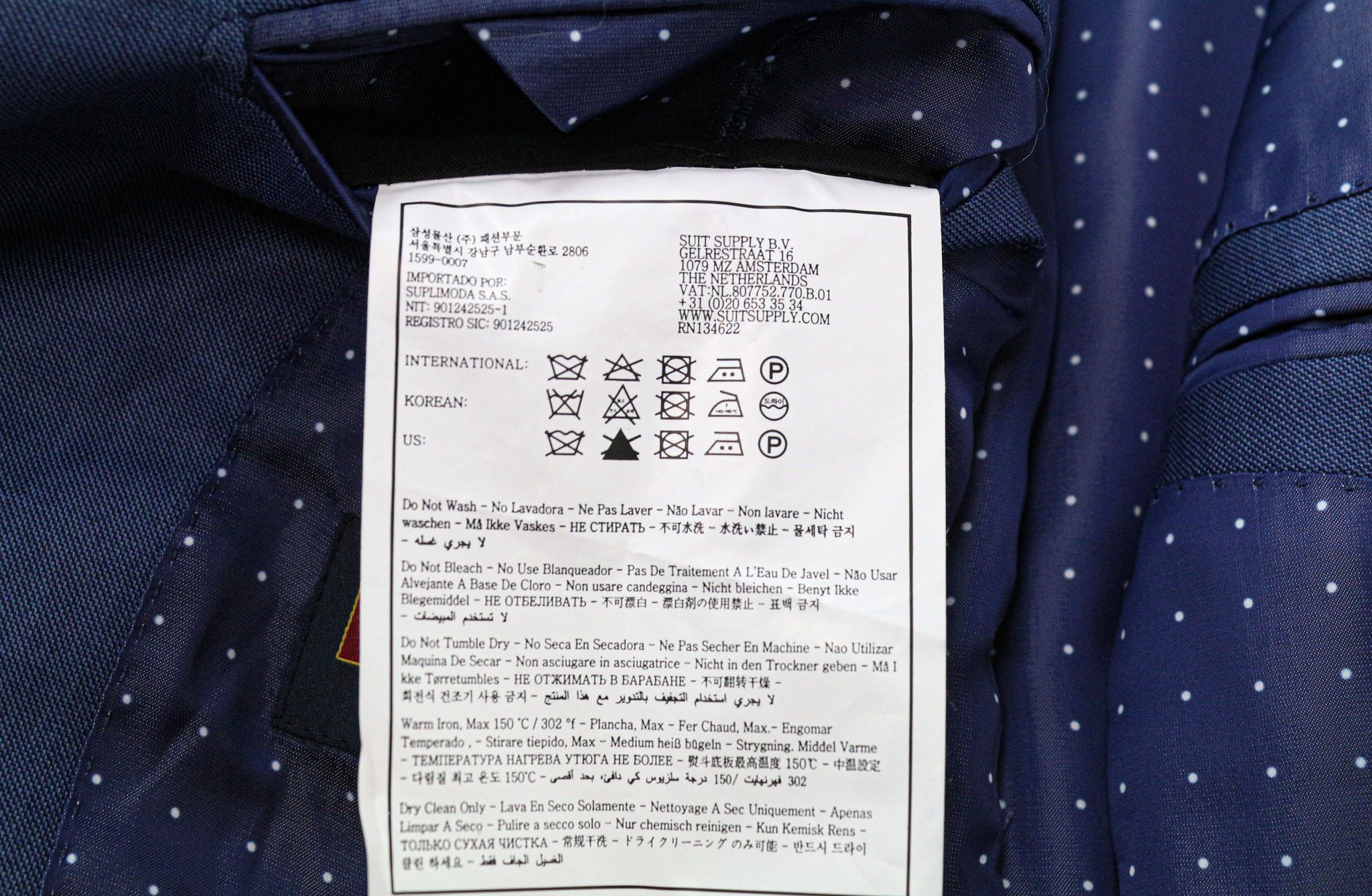 Suitsupply LA SPALLA UK48S Blue Slim Wool S150s Blazer 75610 Size 48S - 7 Thumbnail
