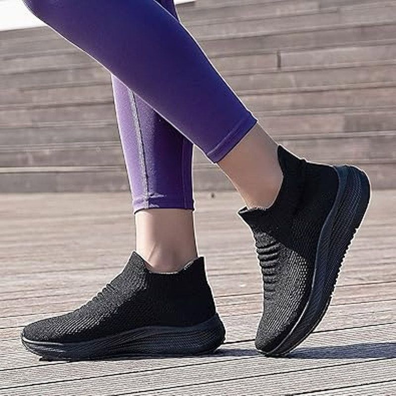 Other Shulook Women's 6.5 Black Mesh Slip-On Comfort Walking Shoes Size US 6.5 / IT 36.5 - 4 Thumbnail