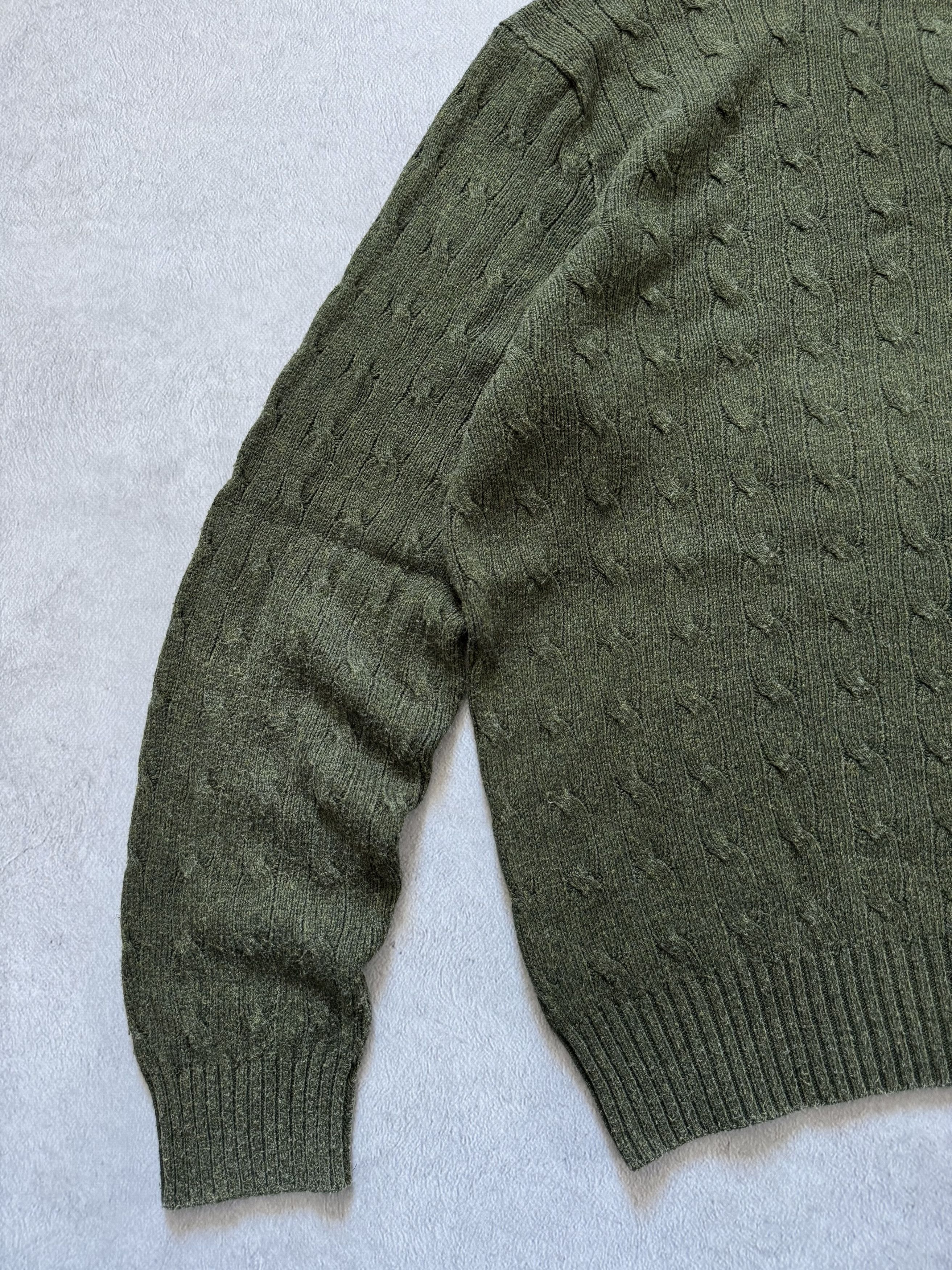 Polo Ralph Lauren Vintage 90s Polo Ralph Lauren Tussah Silk Cable Knit Sweater Size US L / EU 52-54 / 3 - 7 Thumbnail