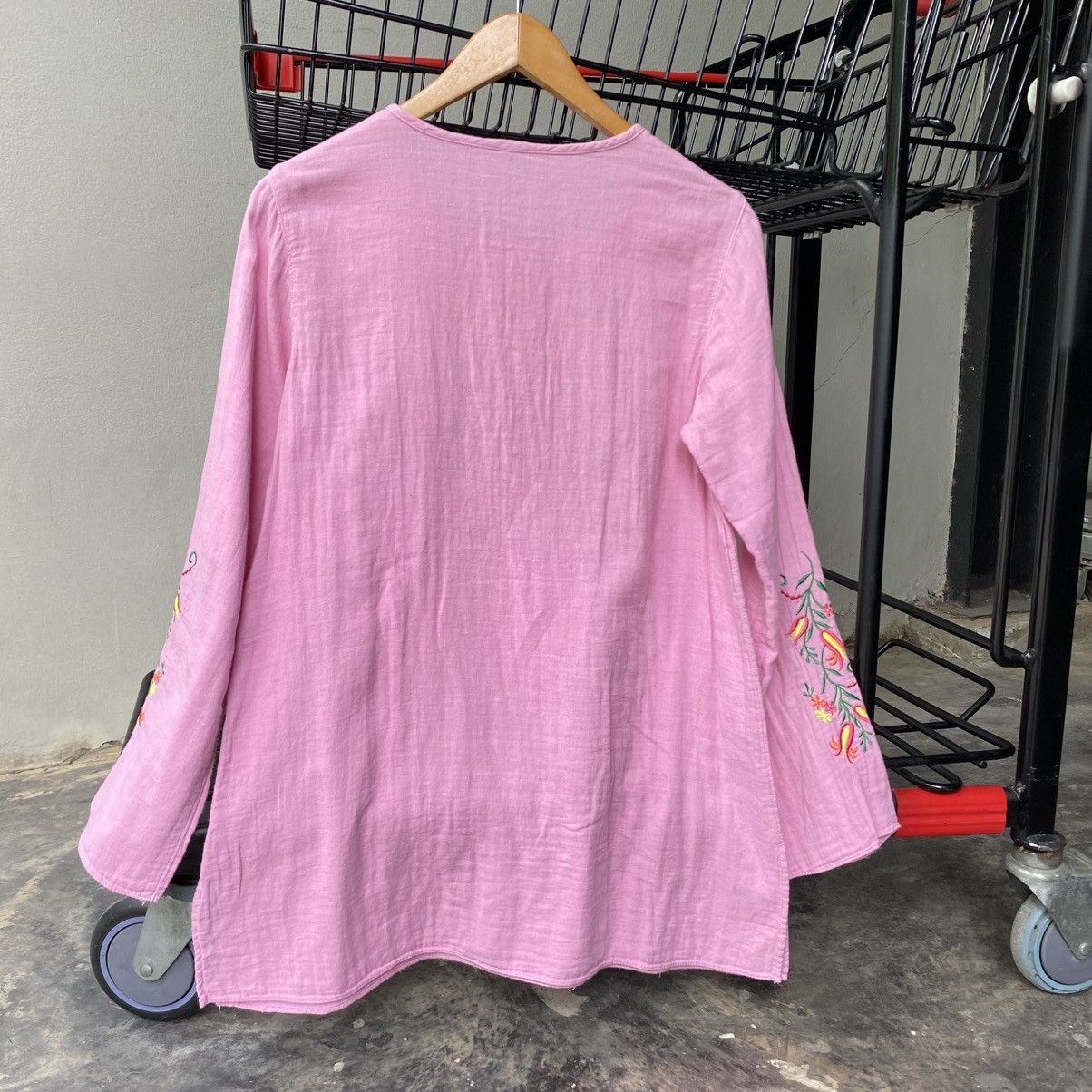 Hysteric Glamour HYSTERIC GLAMOUR Light Pink Floral Embroidered Tunic Size M / US 6-8 / IT 42-44 - 10 Thumbnail