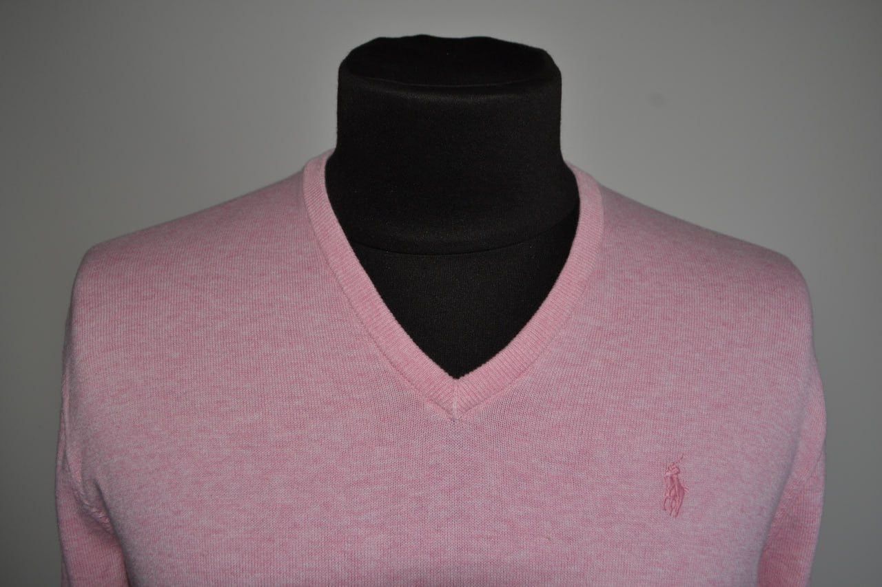 Polo Ralph Lauren Polo Ralph Lauren Sweater V-Neck Pullover Pink Size M Size US M / EU 48-50 / 2 - 2 Thumbnail
