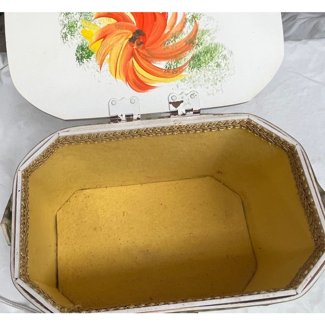 Other Vintage Vicki Jean wood purse Box Hand Painted Flowers Signe Size ONE SIZE - 10 Thumbnail