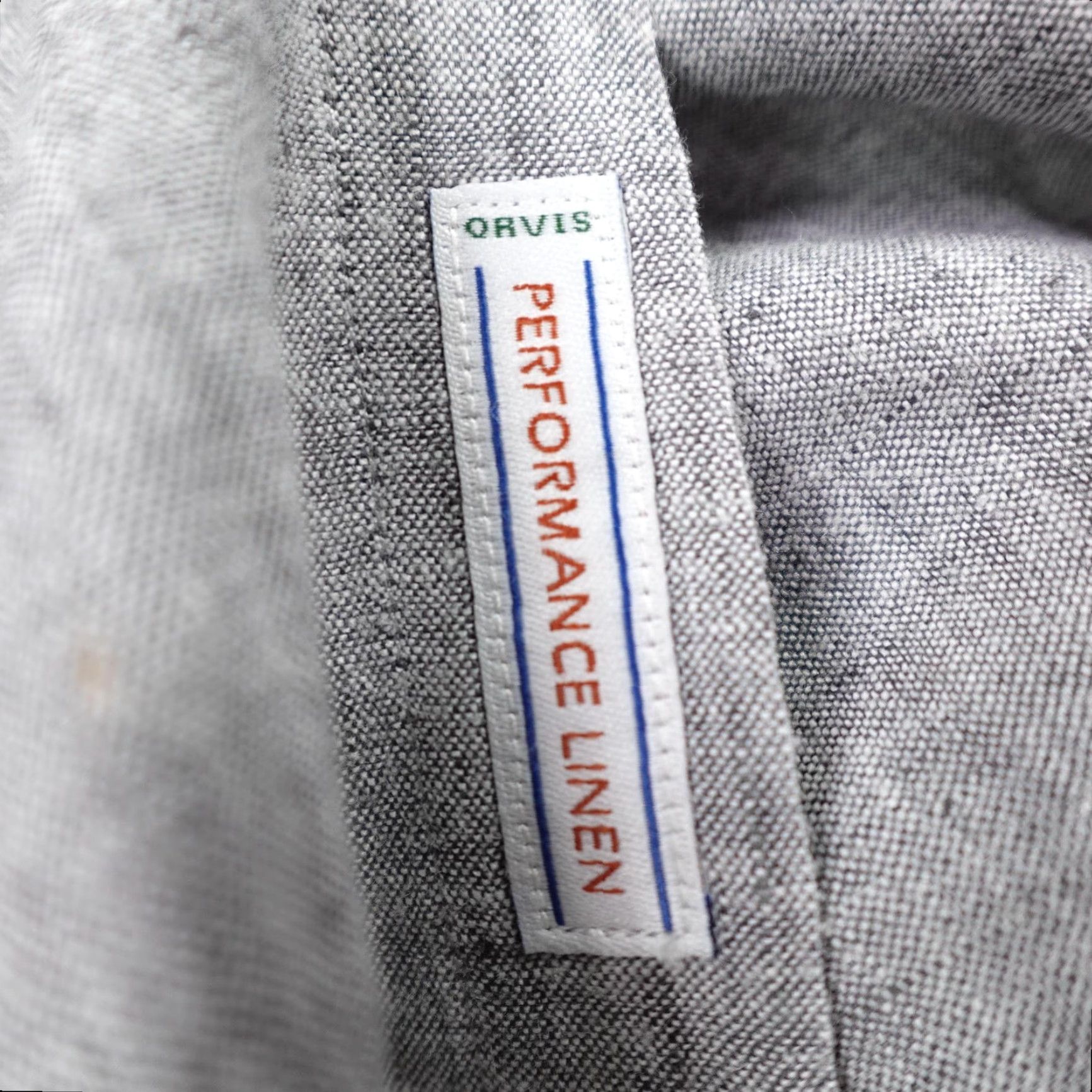 Orvis Orvis Shirt Mens Medium Gray Performance Linen Blend Button Up Classic Fit Sleeve Long Sleeve Button-Down Collar-Down Pockets Size US M / EU 48-50 / 2 - 5 Thumbnail