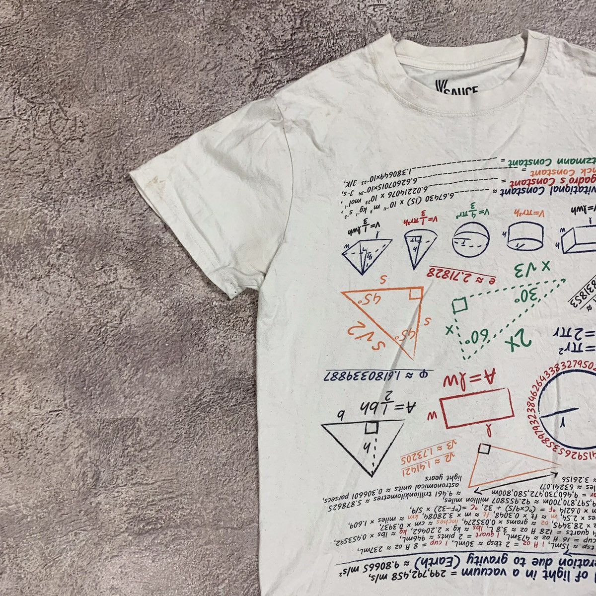 Vintage Vintage Y2K Graphic Tee Math Formulas Streetwear Skate M Size US M / EU 48-50 / 2 - 3 Thumbnail