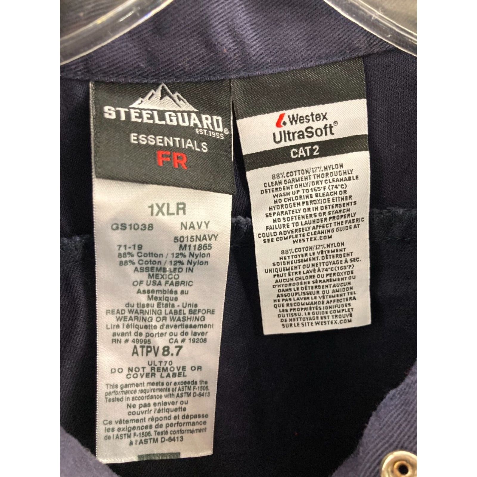 Vintage SteelGuard Shirt Mens XL Blue Cotton Blend FR 1XLR Nestle Purina Size US XL / EU 56 / 4 - 6 Thumbnail