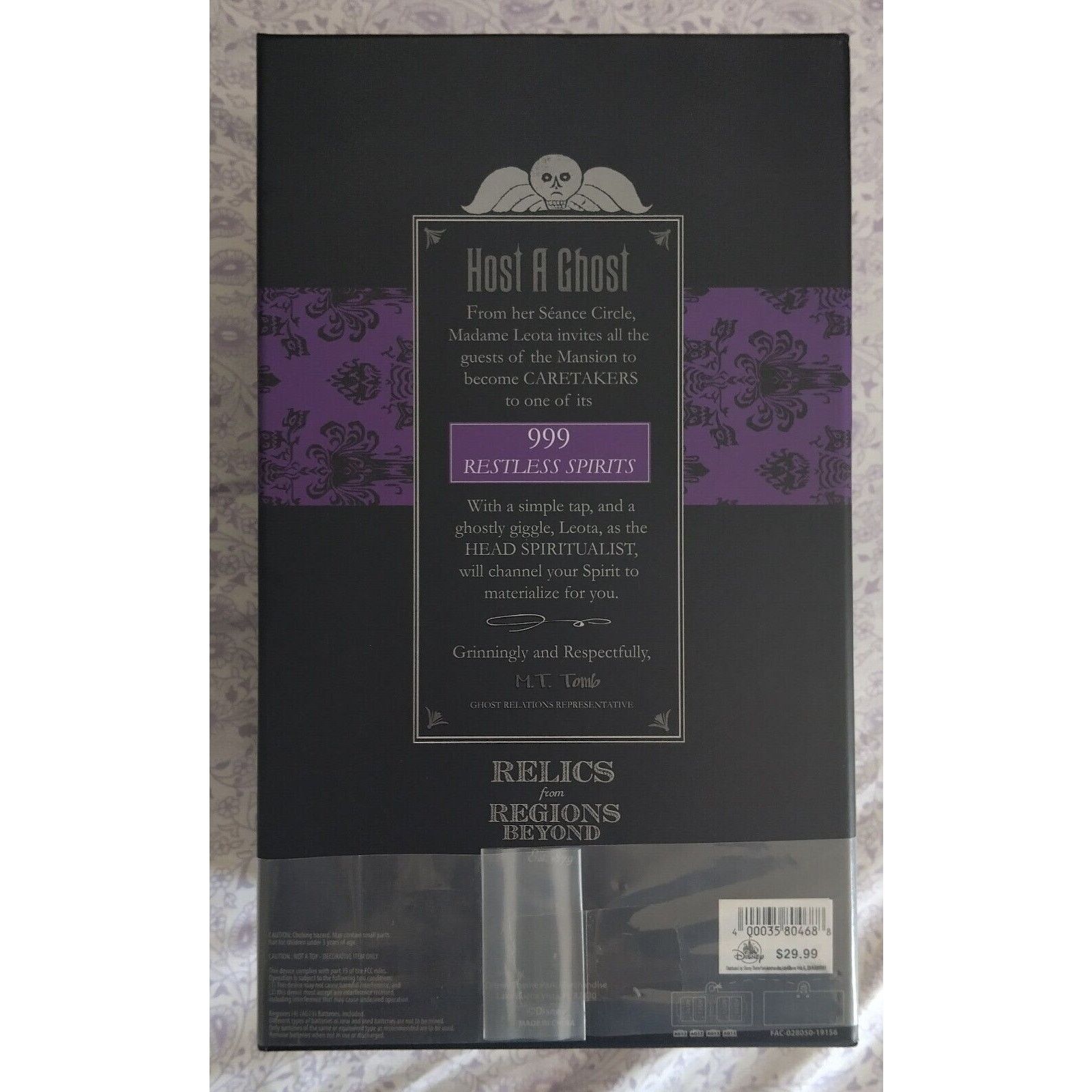 Disney Disney's Hatbox Ghost Host- Ghost Spirit Jar Haunted Mansion Size ONE SIZE - 3 Thumbnail