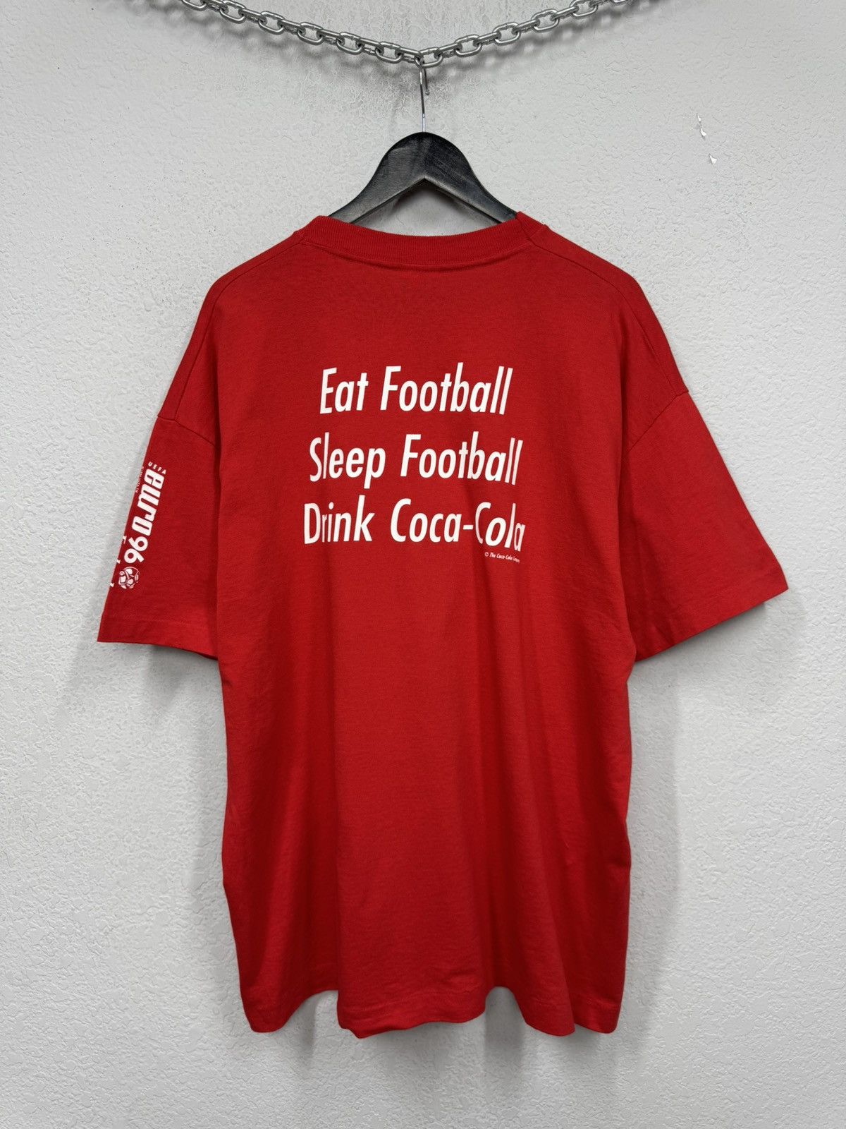Band Tees Vintage UEFA Euro 1996 Coca Cola T-shirt Jersey Rare Size US XL / EU 56 / 4 - 10 Thumbnail