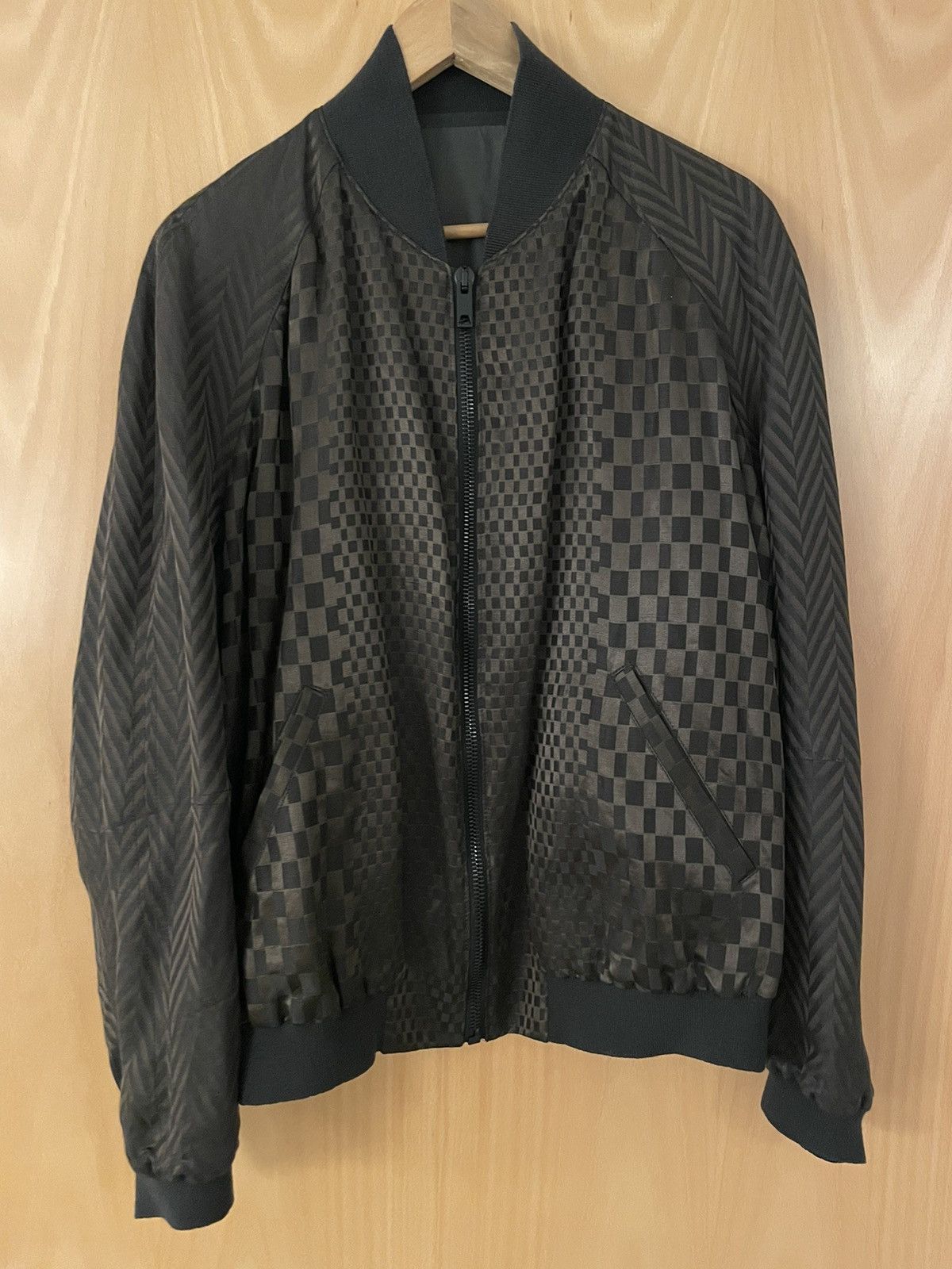 image of Haider Ackermann Chevron Caragnus Ss21 Bomber in Brown, Men's (Size Medium)