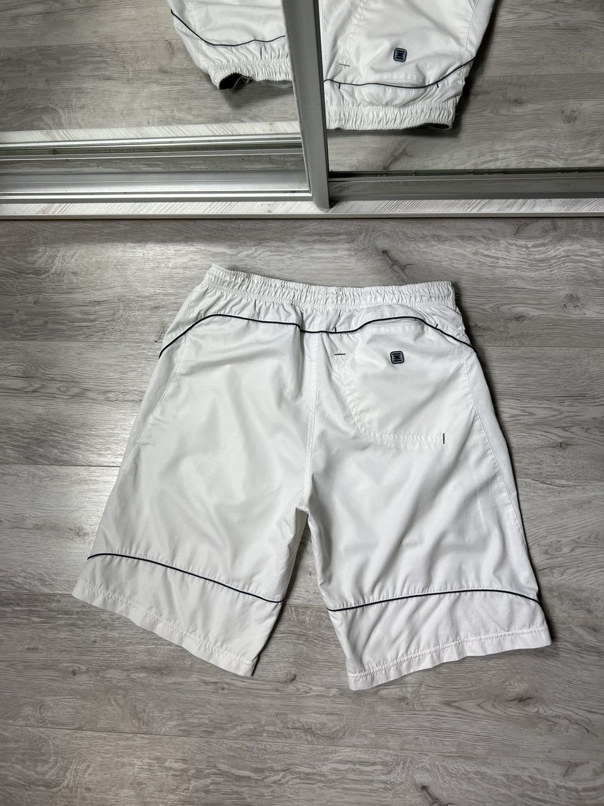 Nike × Vintage Vintage Nike Shox Big Logo White Nylon Shorts Size US 32 / EU 48 - 13 Thumbnail