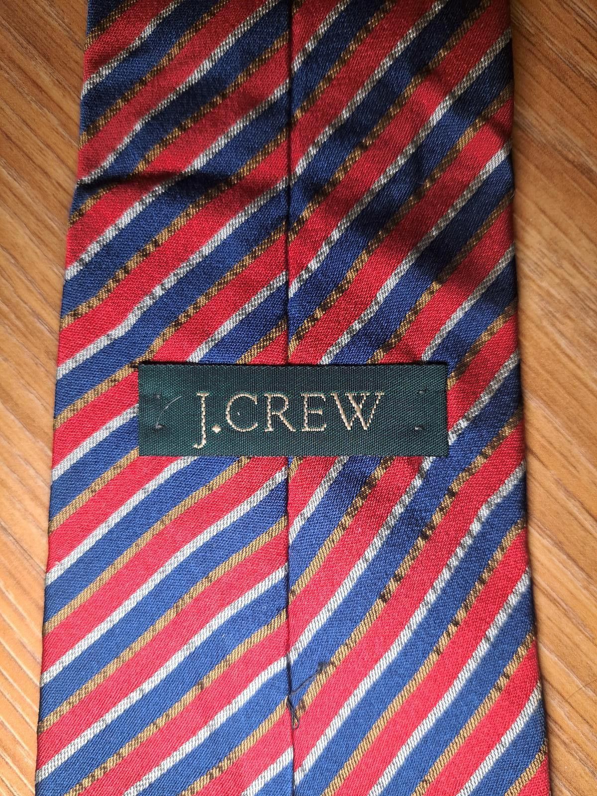 J.Crew J Crew Silk Tie Striped Multicolor Handmade Wide Necktie Size ONE SIZE - 2 Thumbnail