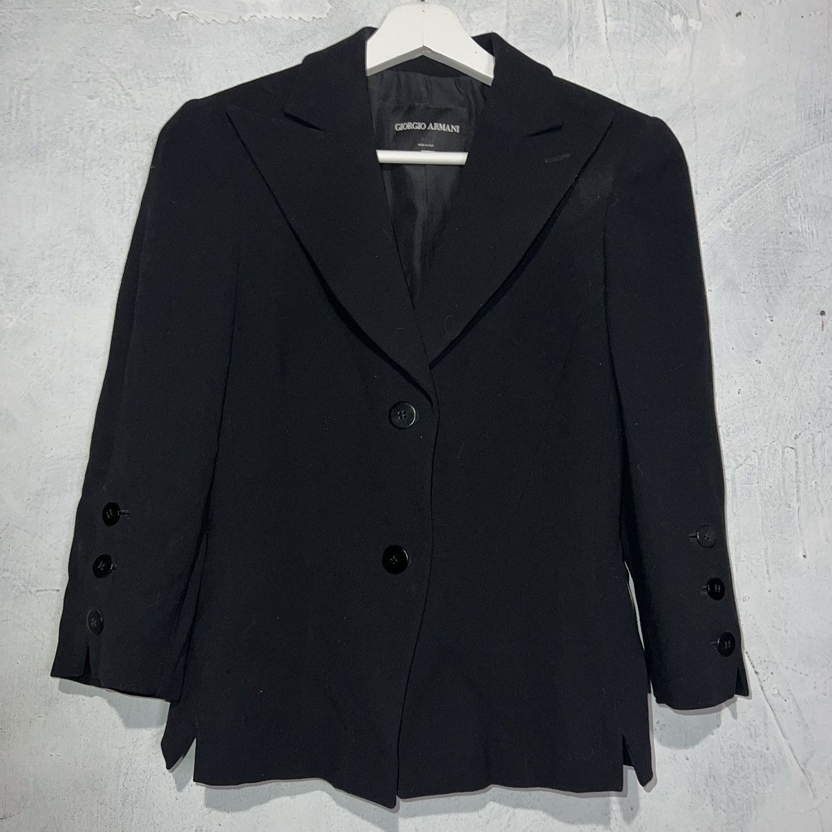 image of Giorgio Armani Made In Italy Blazer Size 38 in Black, Women's