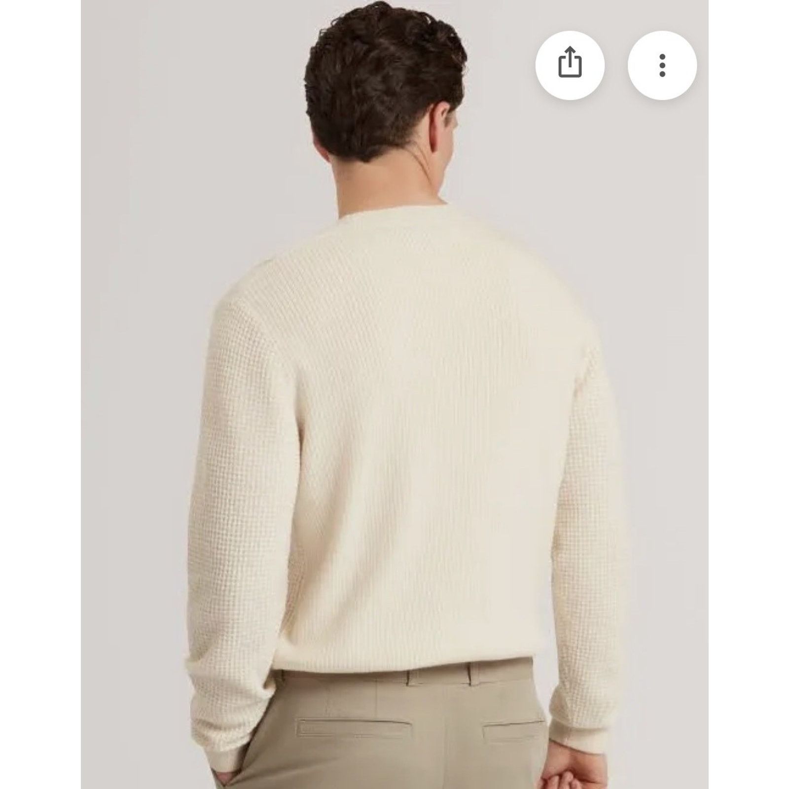 Ted Baker Ted Baker Mens Crewneck Waffle Stitch Knit Sweater Small Size US S / EU 44-46 / 1 - 2 Thumbnail
