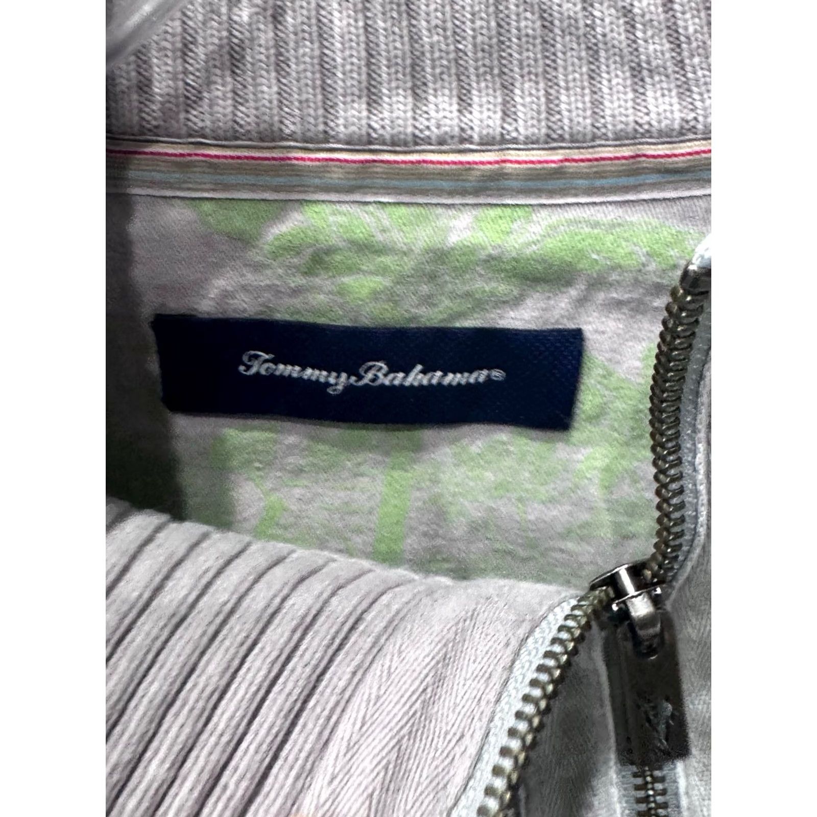 Tommy Bahama MINT Tommy Bahama Gray Knit Zip SWEATER 2XL XXL Shirt Mens Knit Zip Cardigan Multicolor 90s Size US XXL / EU 58 / 5 - 6 Thumbnail