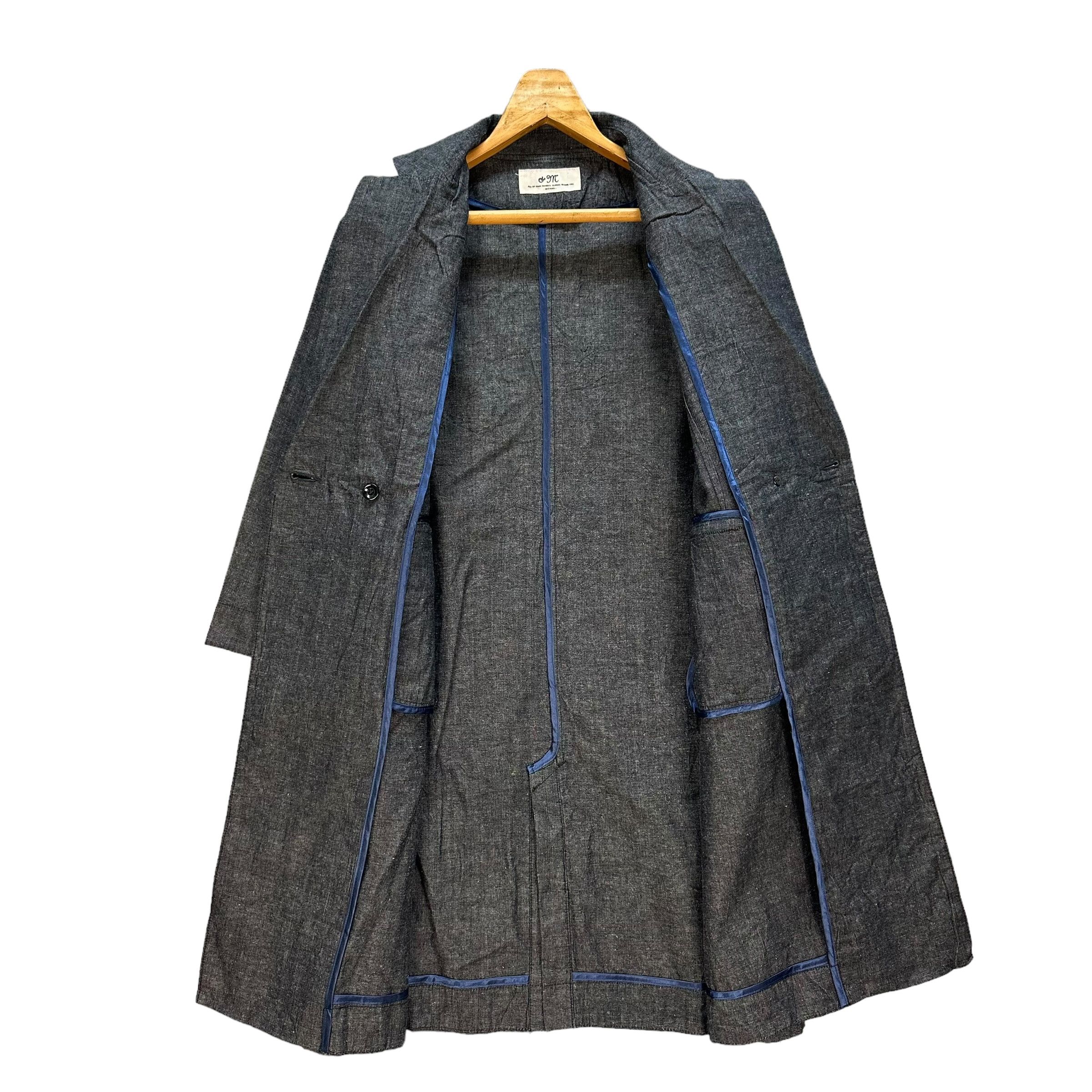 Japanese Brand +M Cotton Linen Overcoat #A20-0473 Size M / US 6-8 / IT 42-44 - 6 Thumbnail