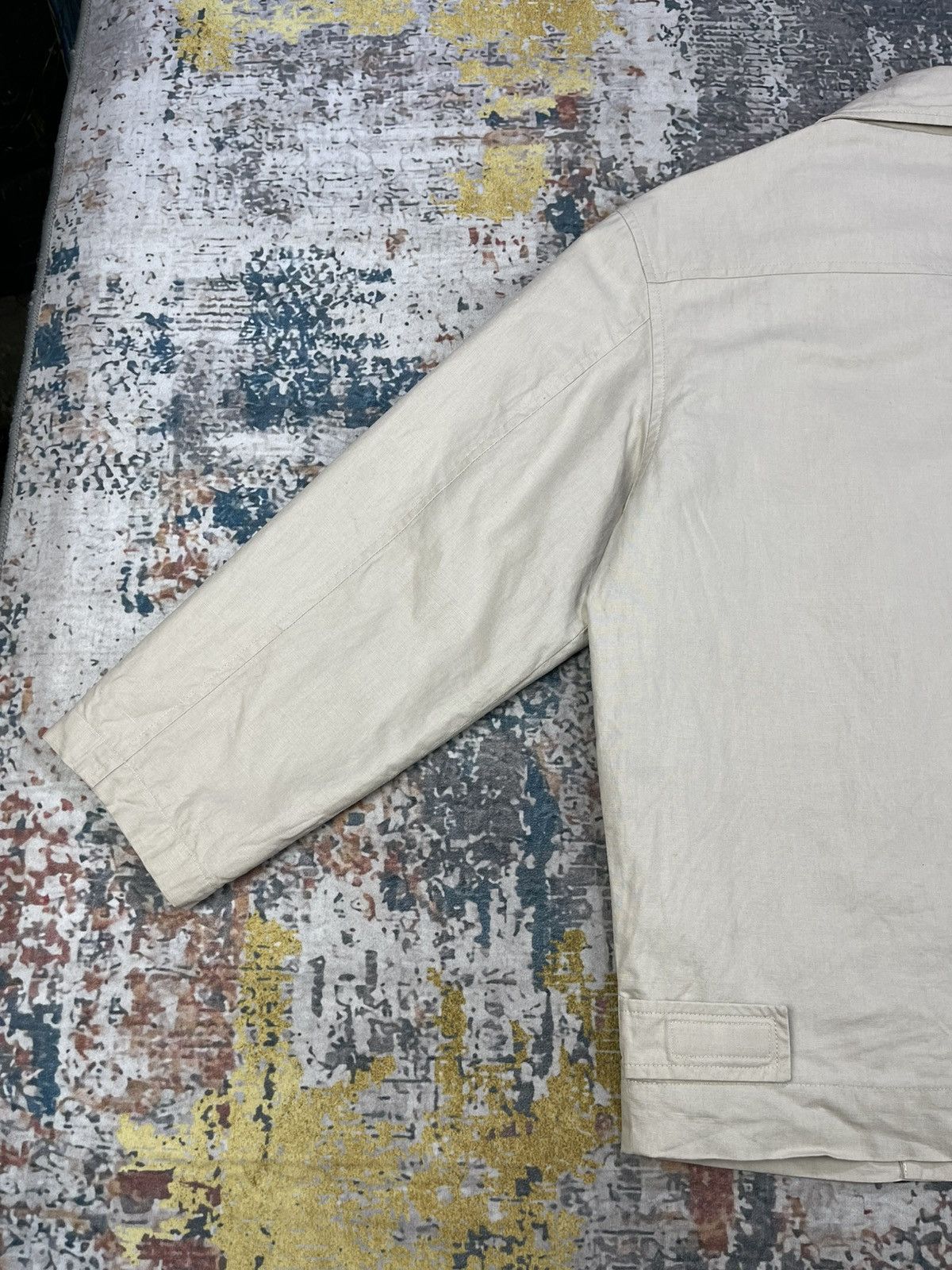 Celio Celio Beige Button Down Regular Fit Quarter Sleeve Jacket Size US S / EU 44-46 / 1 - 5 Thumbnail