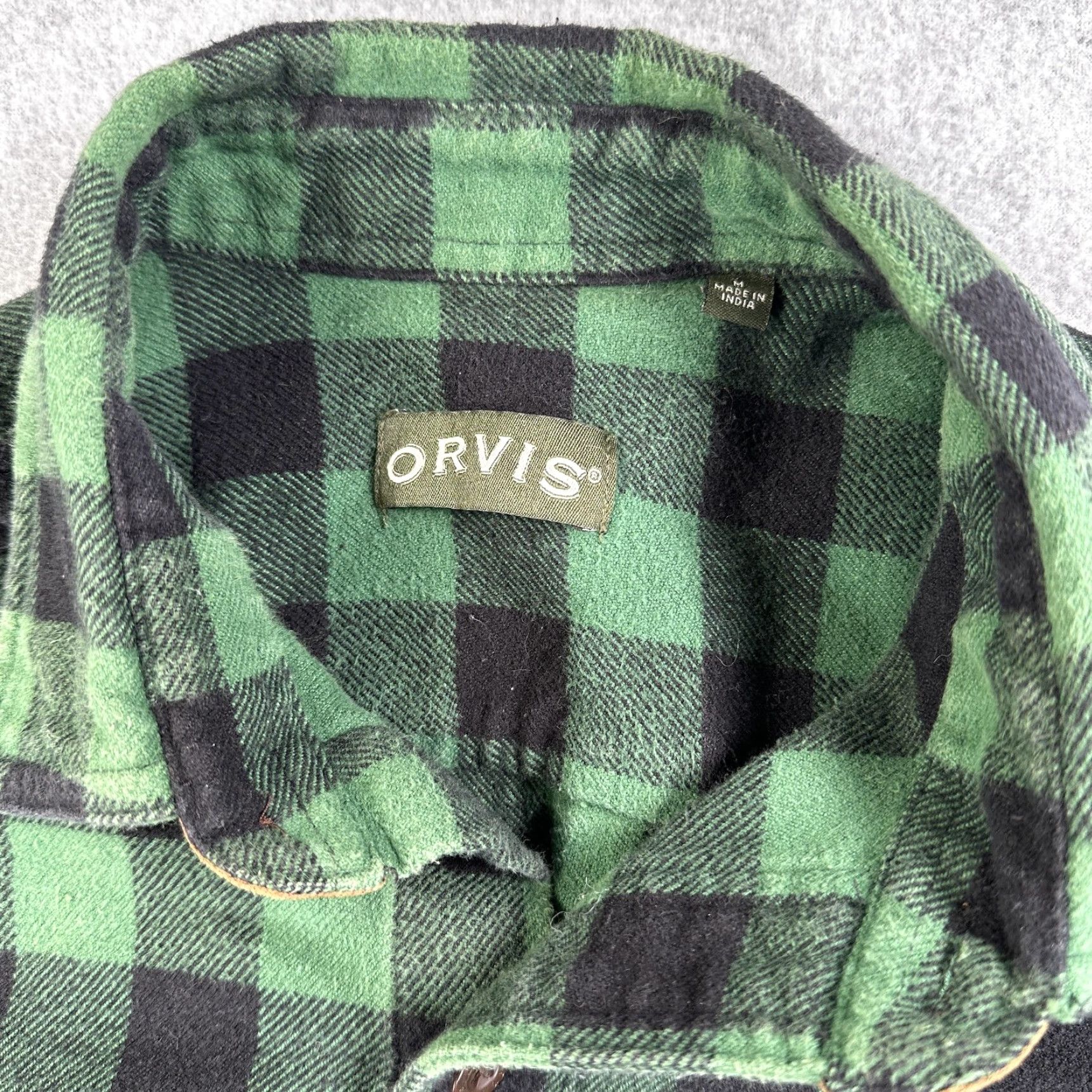 Orvis Orvis Flannel Shirt Mens Medium Green Black Plaid Button Front Pockets Casual Size US M / EU 48-50 / 2 - 2 Thumbnail