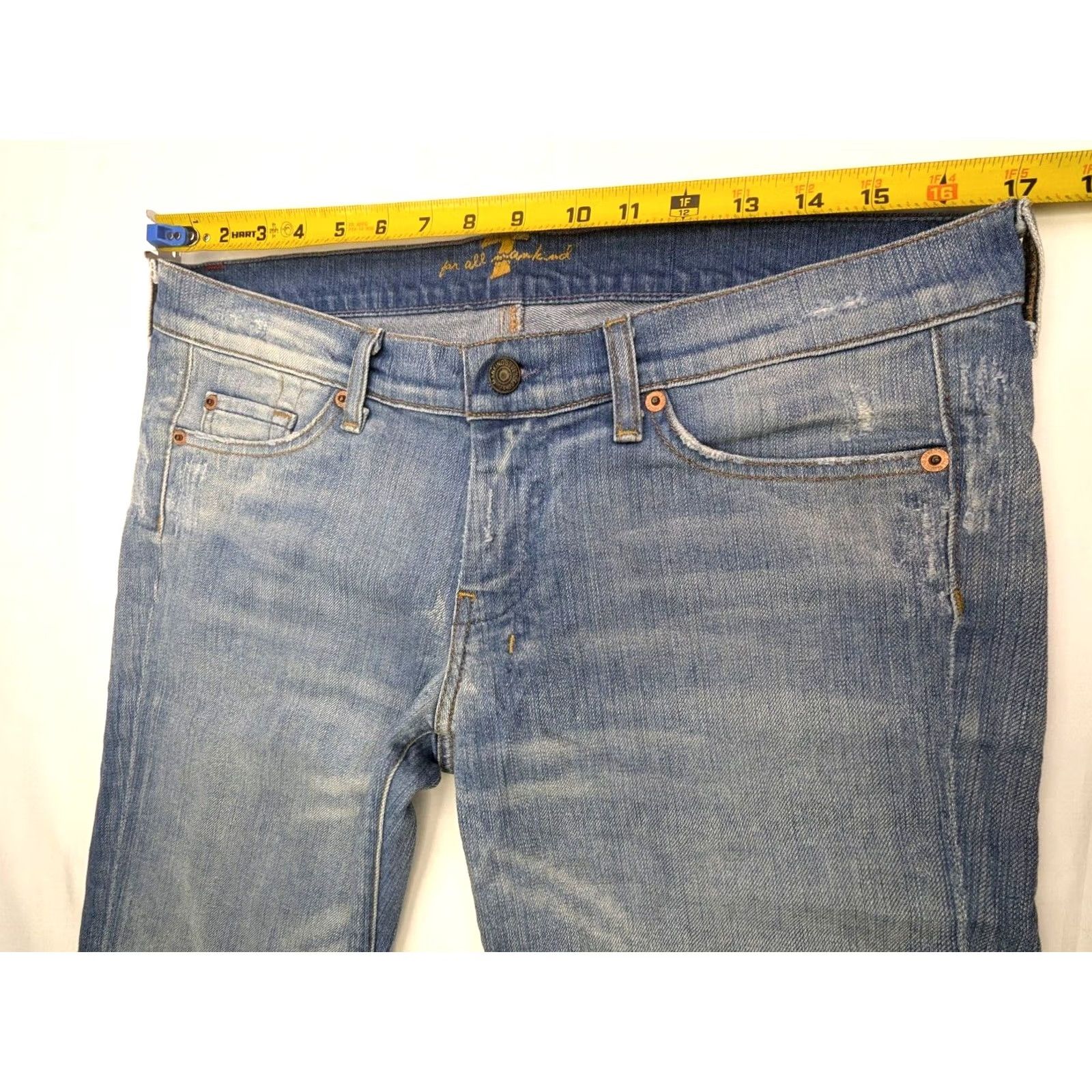 7 For All Mankind 7 For All Mankind Stove Pipe Crop Jeans Women 34 x 25 Blue Denim 100% Cotton Regular Fits Crop Mid-Rise USA Brand 7 For All Mankind Size 24" / US 00 / IT 34 - 5 Thumbnail