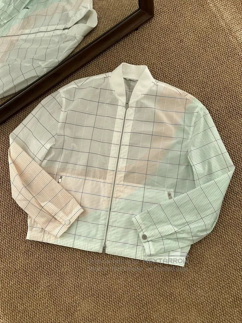 Hermes Hermes Striped baseball collar zip-up long-sleeve jacket, Size US M / EU 48-50 / 2 - 1 Thumbnail