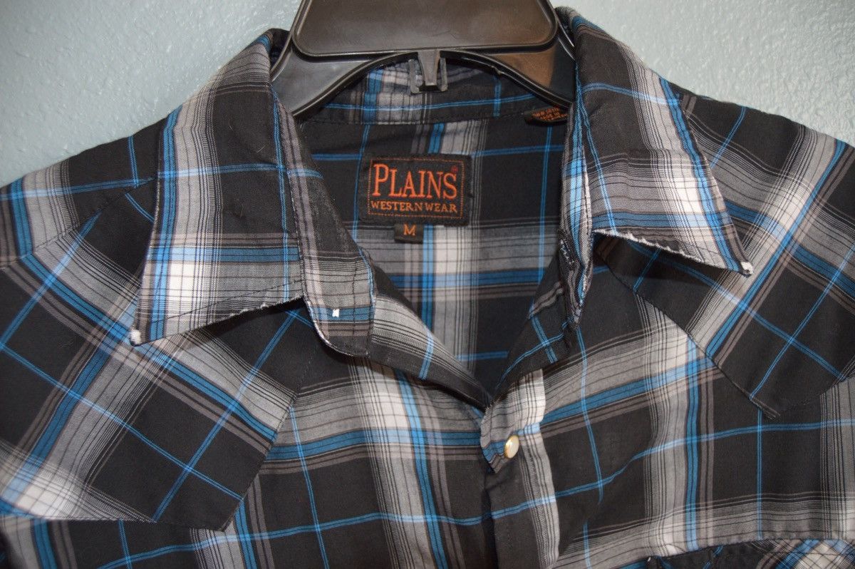 Other Vintage Plains Western Wear Pearl Snap Long Sleeve Shirt Size US M / EU 48-50 / 2 - 1 Thumbnail