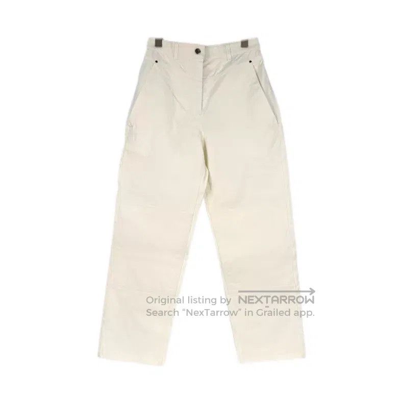 Hermes Hermes White Leather Tag Trousers Size 25" / US 0 / IT 36 - 1 Thumbnail