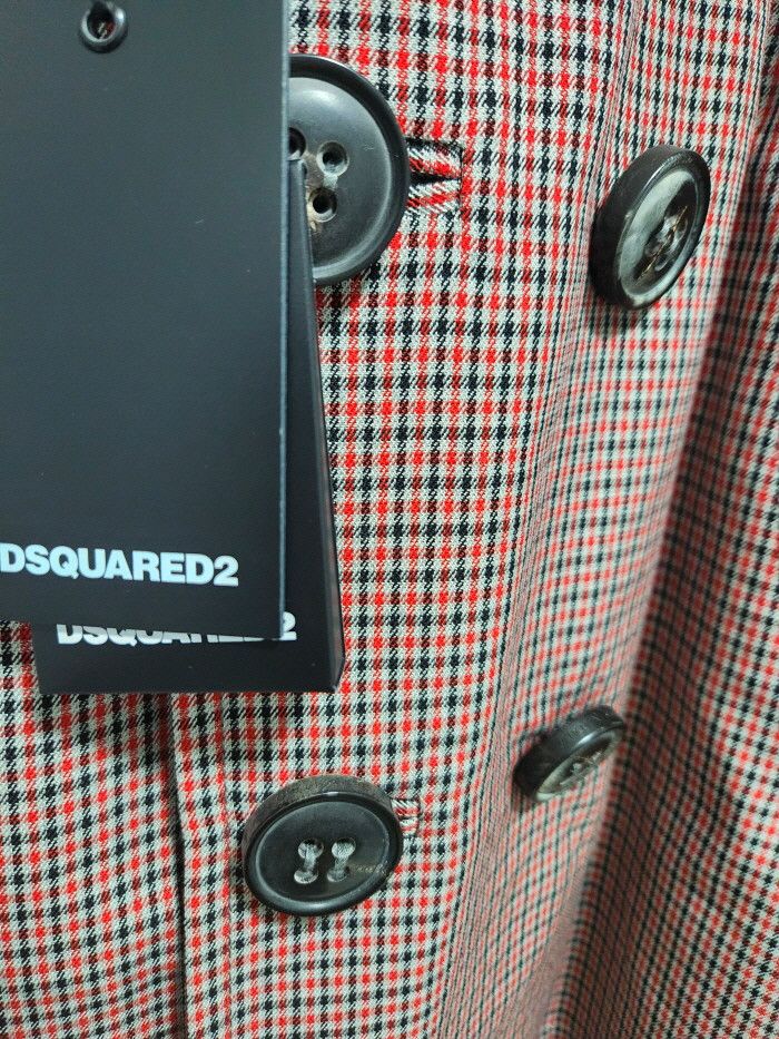 Dsquared2 DSQUARED2 Checkered Trench Coat Size XS / US 0-2 / IT 36-38 - 5 Thumbnail