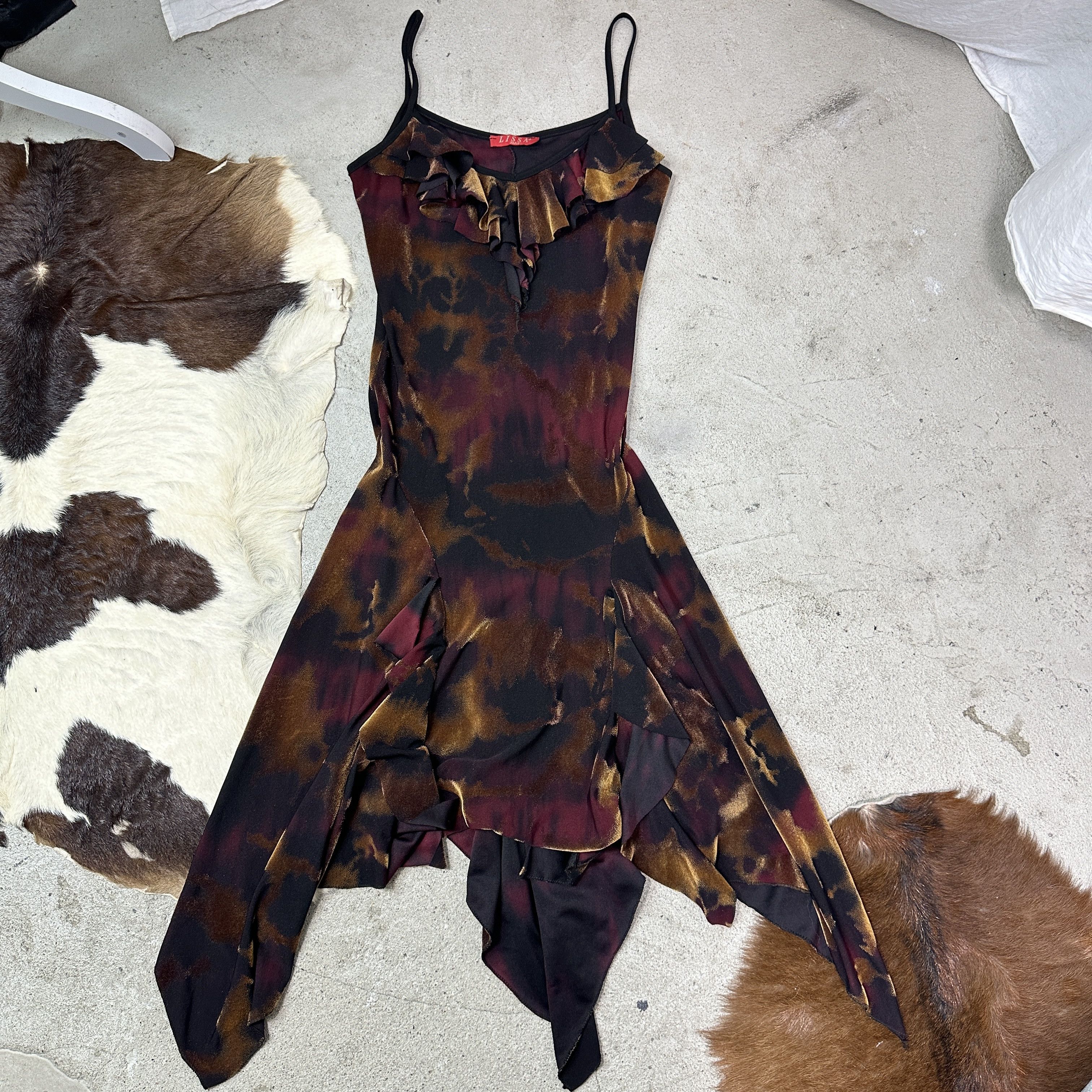 Vintage Vintage Made In France Velvet Asymmetrical Dress 90s Size S / US 4 / IT 40 - 5 Thumbnail