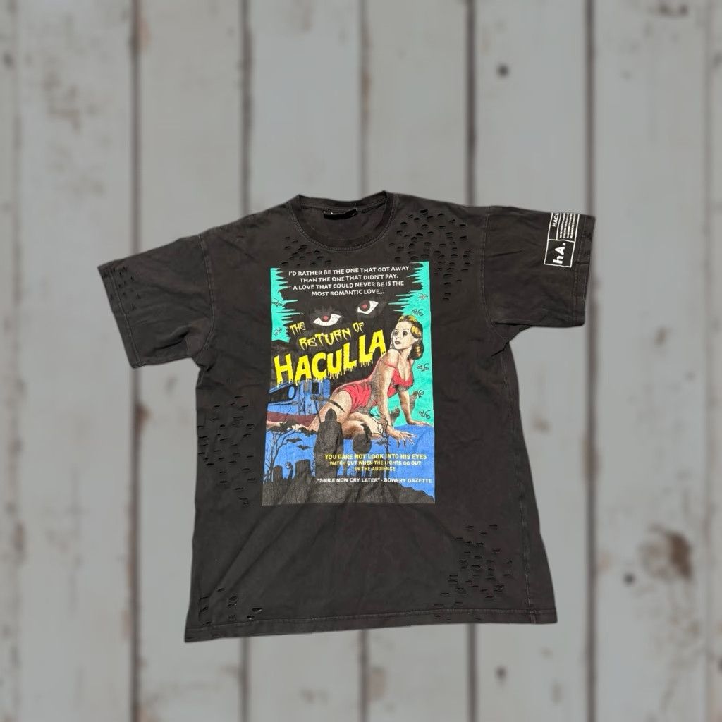 Haculla Haculla "The Return of Haculla" Distressed Graphic T-Shirt Black Men’s M RARE / Streetwear / Cotton / Short Sleeve / Double Sided / Men's T-Shirt Size US M / EU 48-50 / 2 - 1 Thumbnail