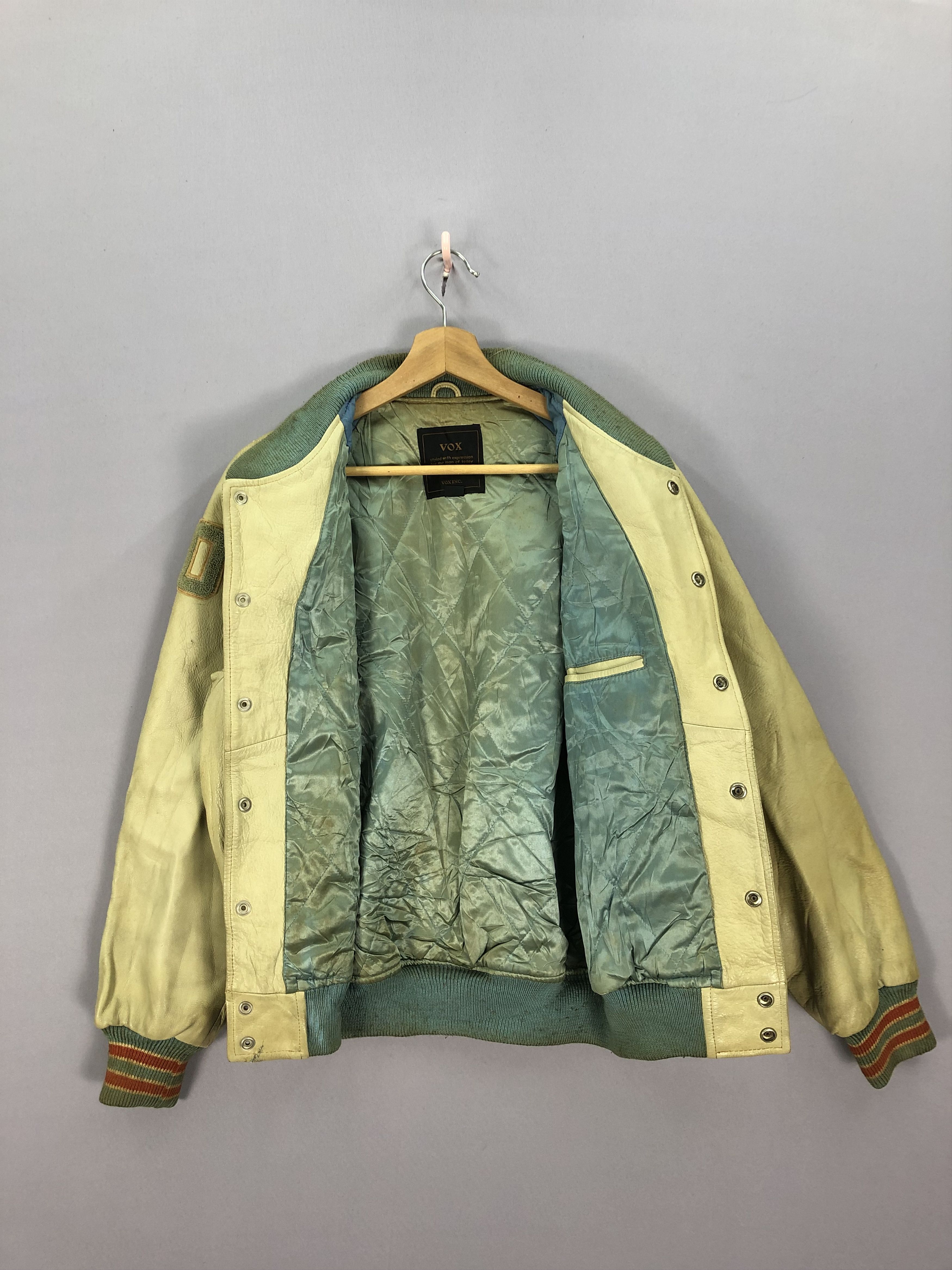 Vintage RARE Vintage 80s VOC Full Leather Varsity Bomber Jackets Size US M / EU 48-50 / 2 - 6 Thumbnail